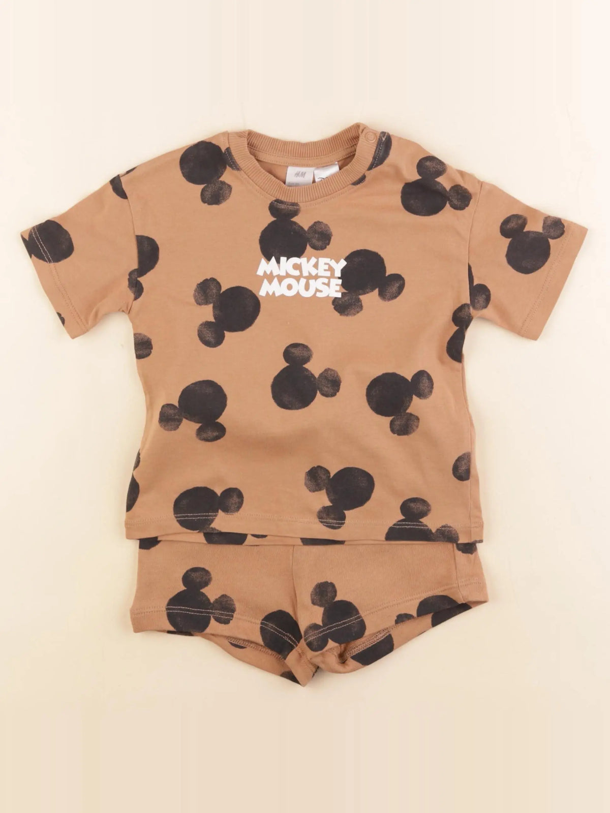 H&M - ensemble marron - 9/12 mois