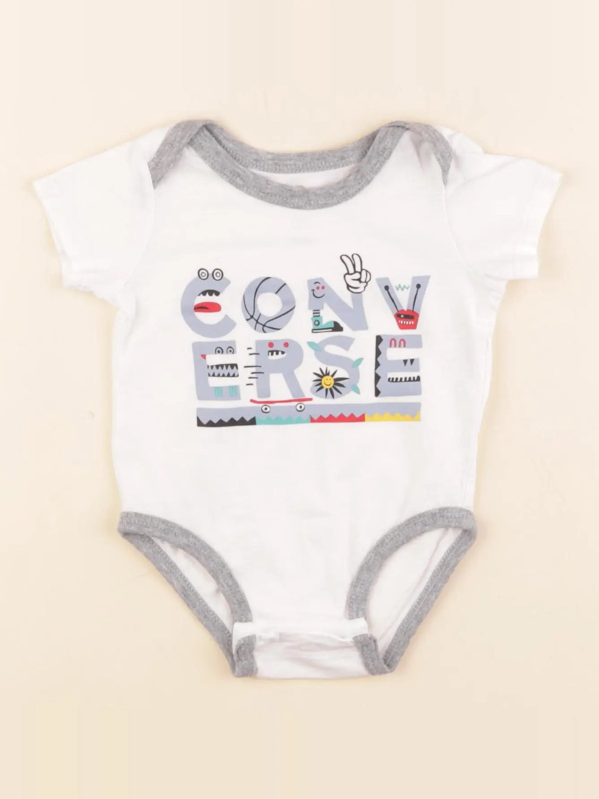 Converse - body blanc - 3 mois
