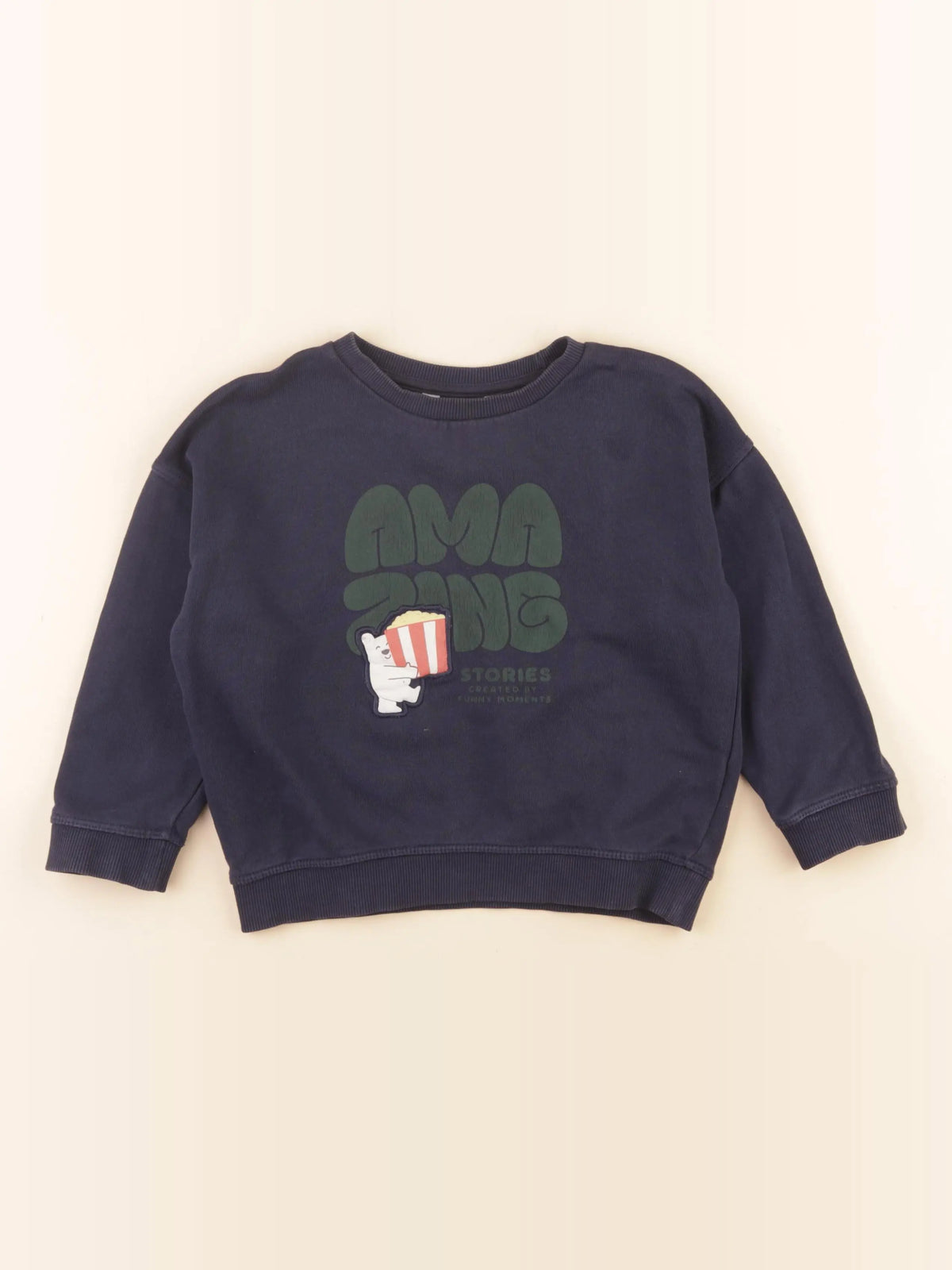Mango - sweat bleu - 3/4 ans