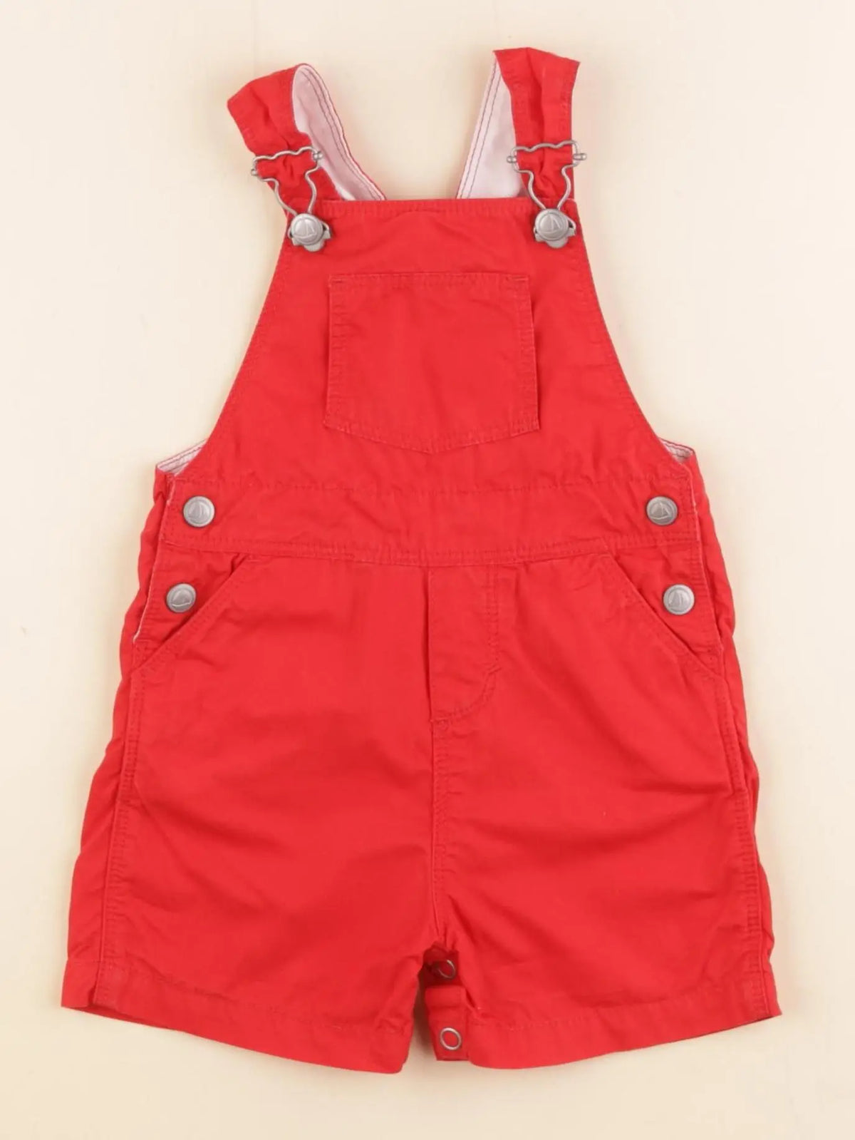 Petit Bateau - salopette rouge - 6 mois