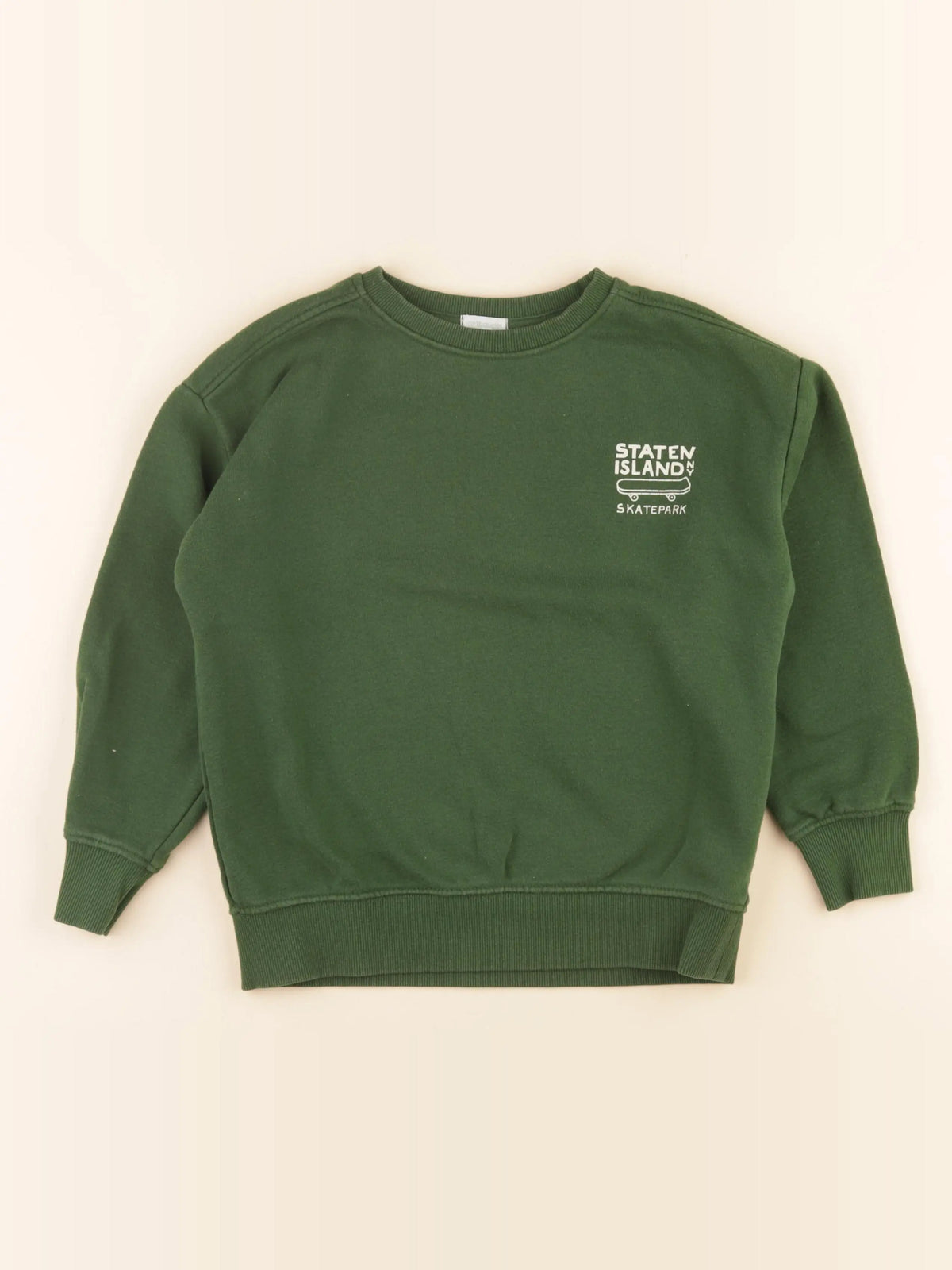 Vertbaudet - sweat vert - 8 ans