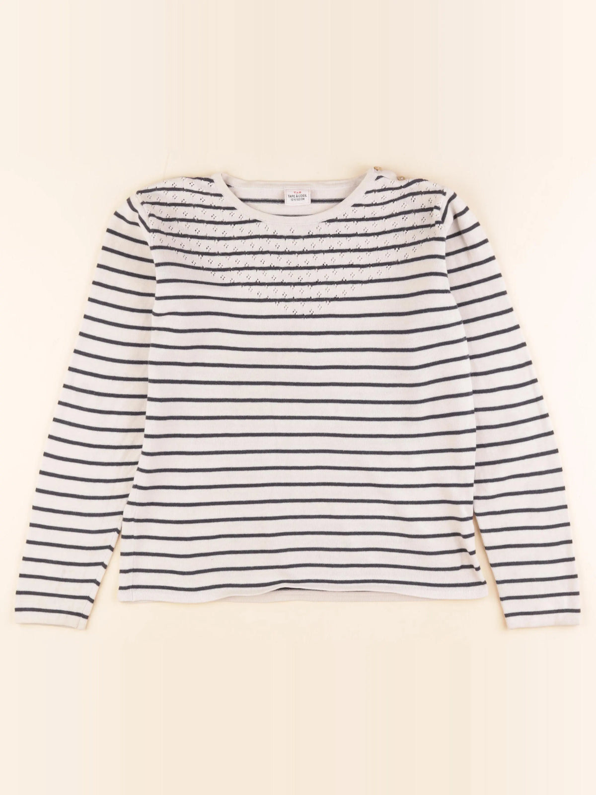 Tape à l'oeil - pull bleu, blanc - 12 ans