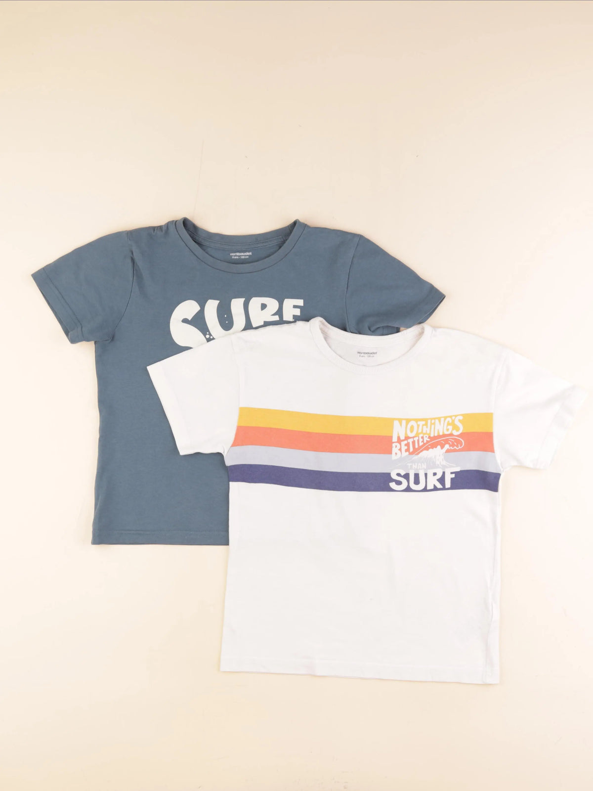 Vertbaudet - lot de 2 tee-shirts multicolore - 8 ans
