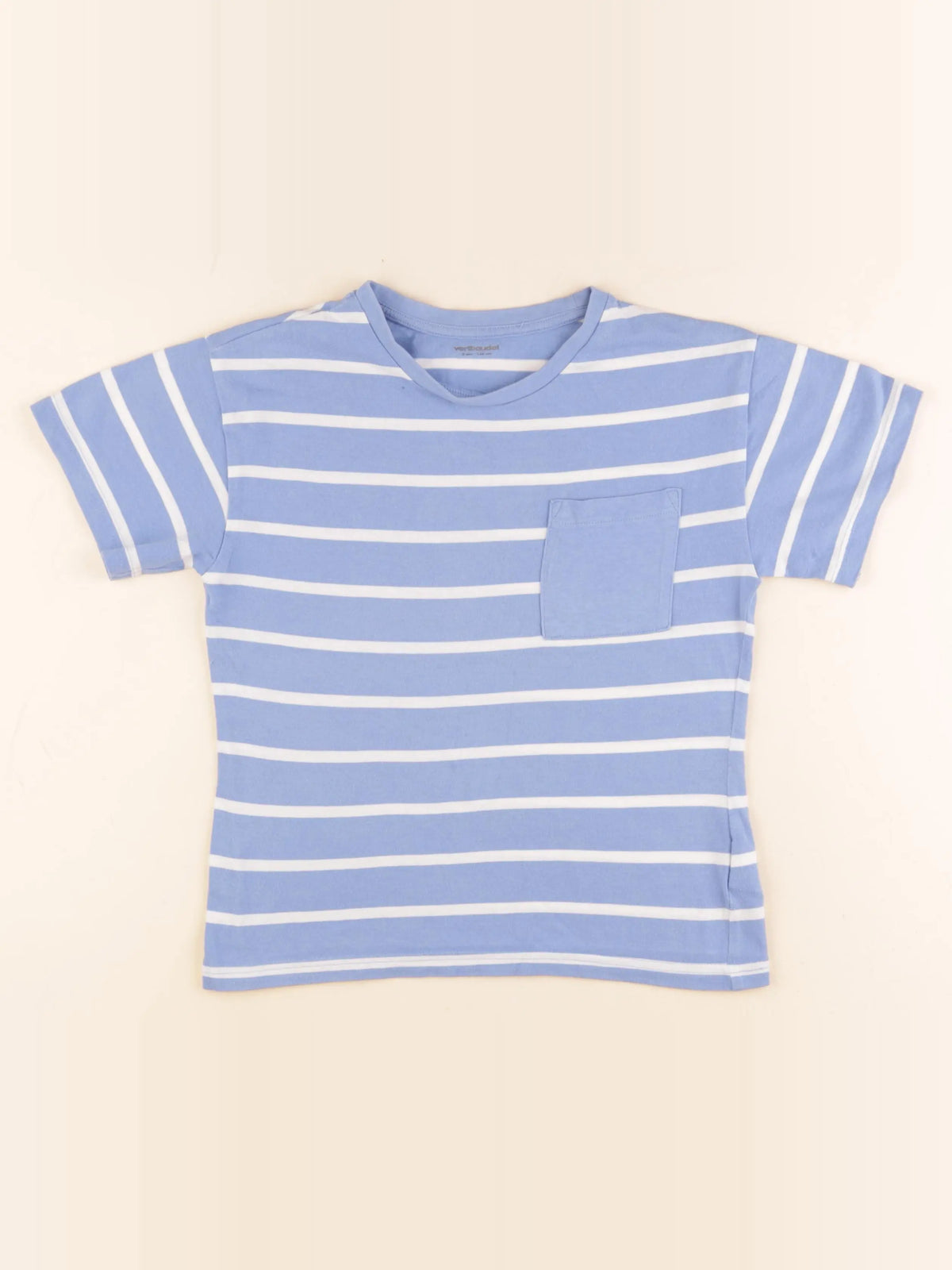 Vertbaudet - tee-shirt bleu - 8 ans