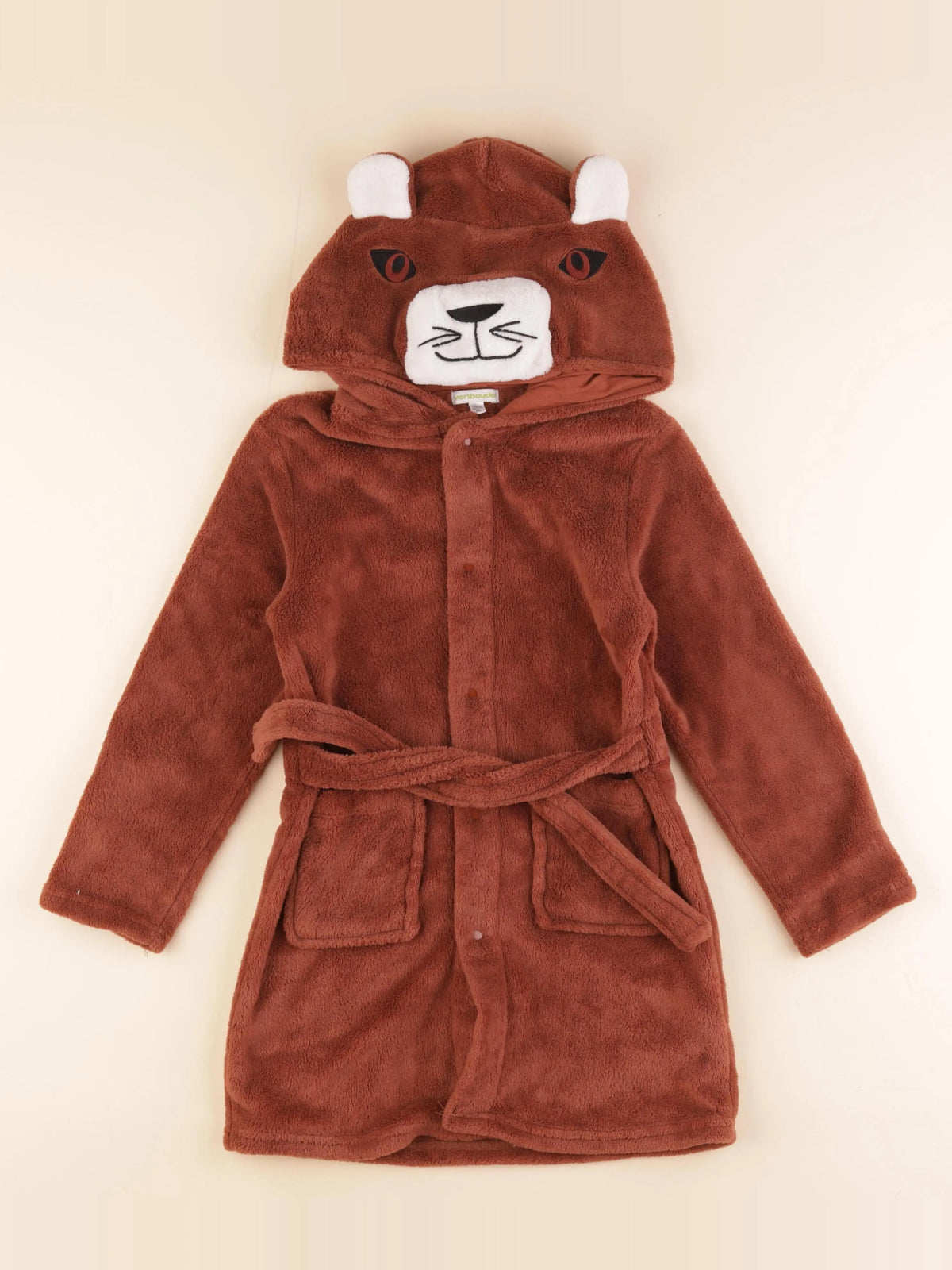 Vertbaudet - robe de chambre marron - 8 ans