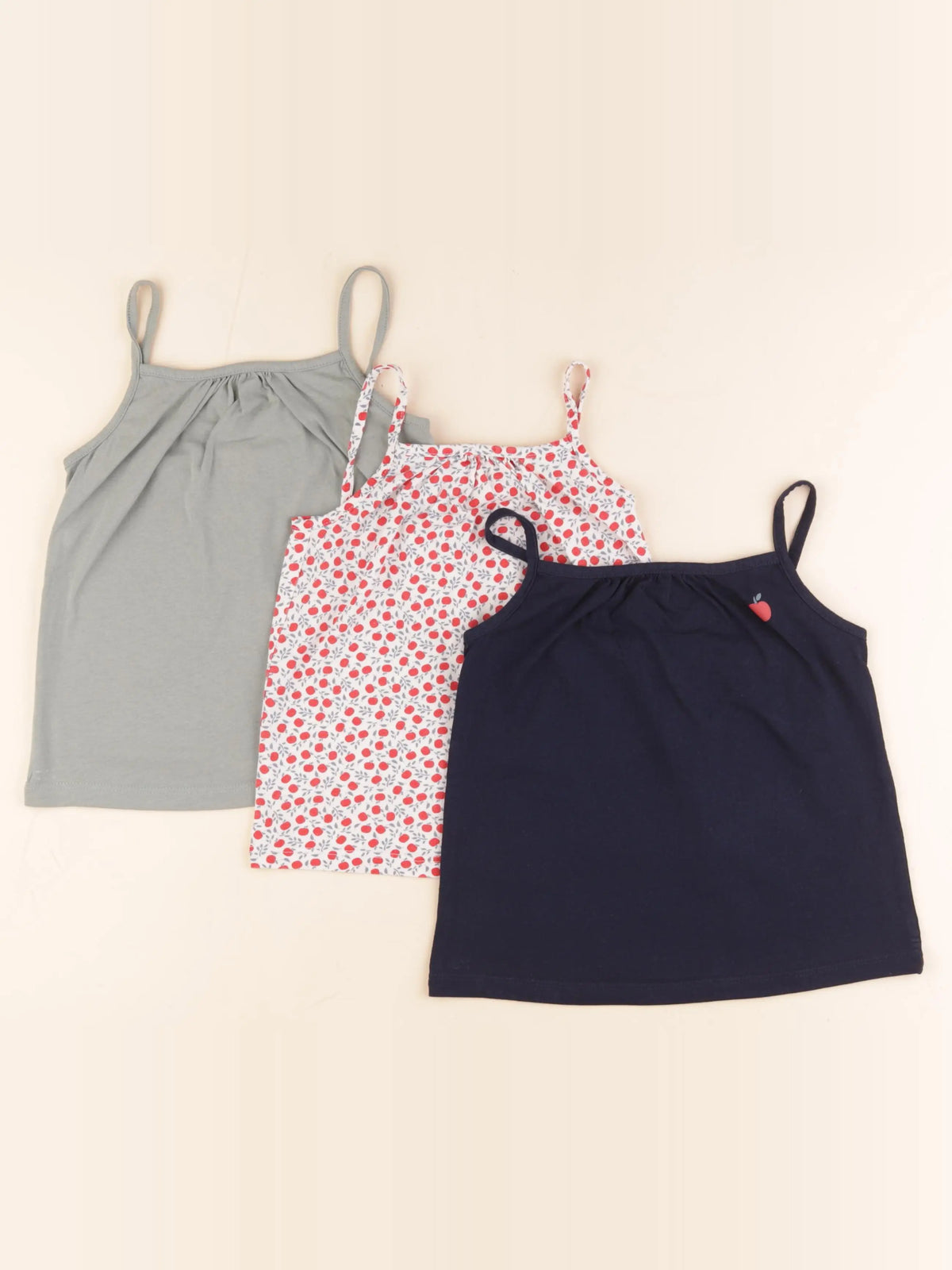 Vertbaudet - lot de 3 débardeurs multicolore - 4 ans