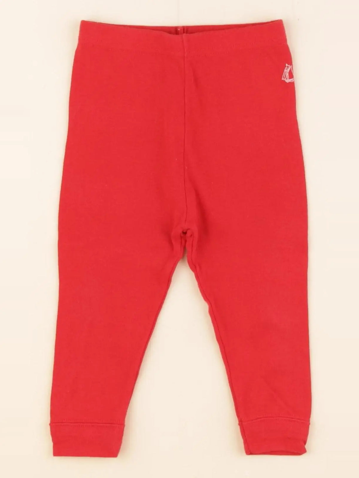 Petit Bateau - legging rouge - 12 mois