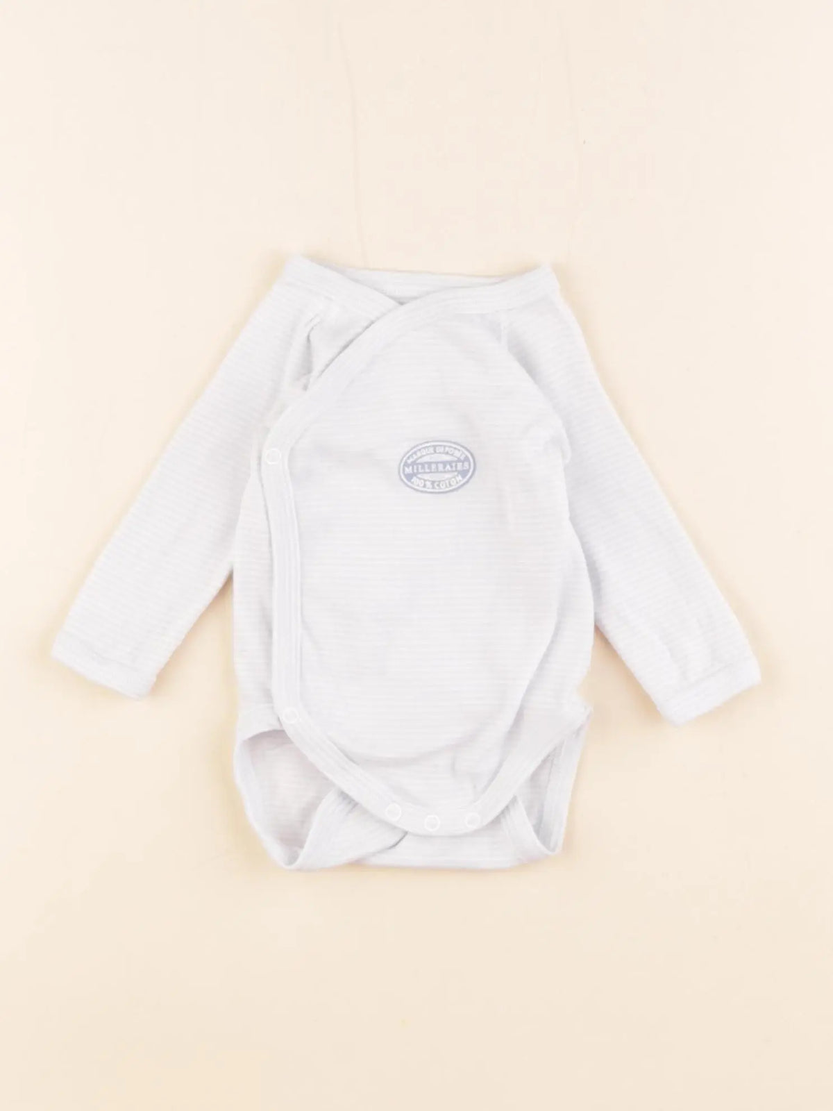 Petit Bateau - body bleu, blanc - 1 mois