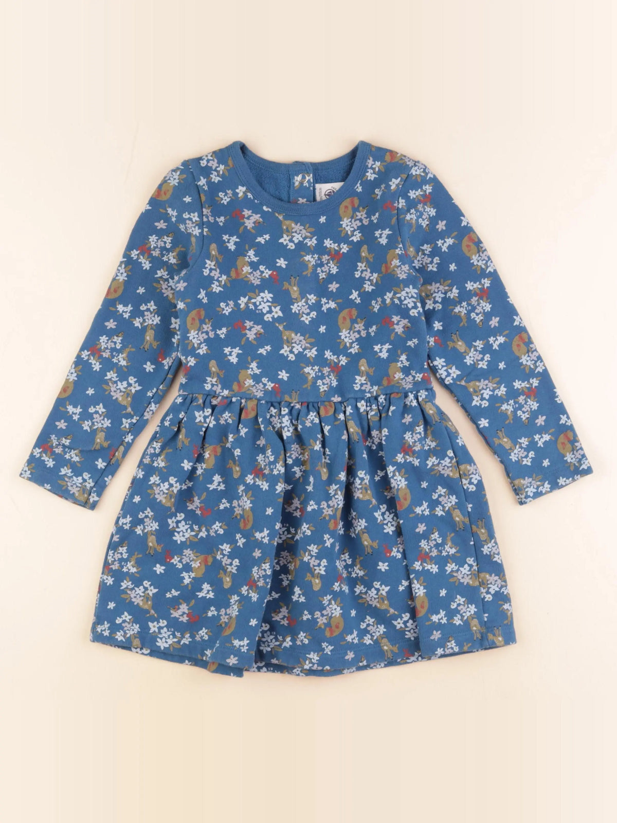 Petit Bateau - robe bleu - 5 ans