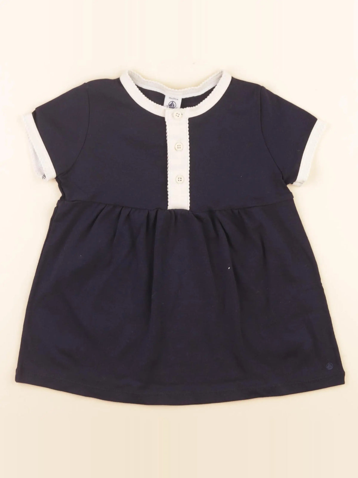 Petit Bateau - robe bleu - 18 mois
