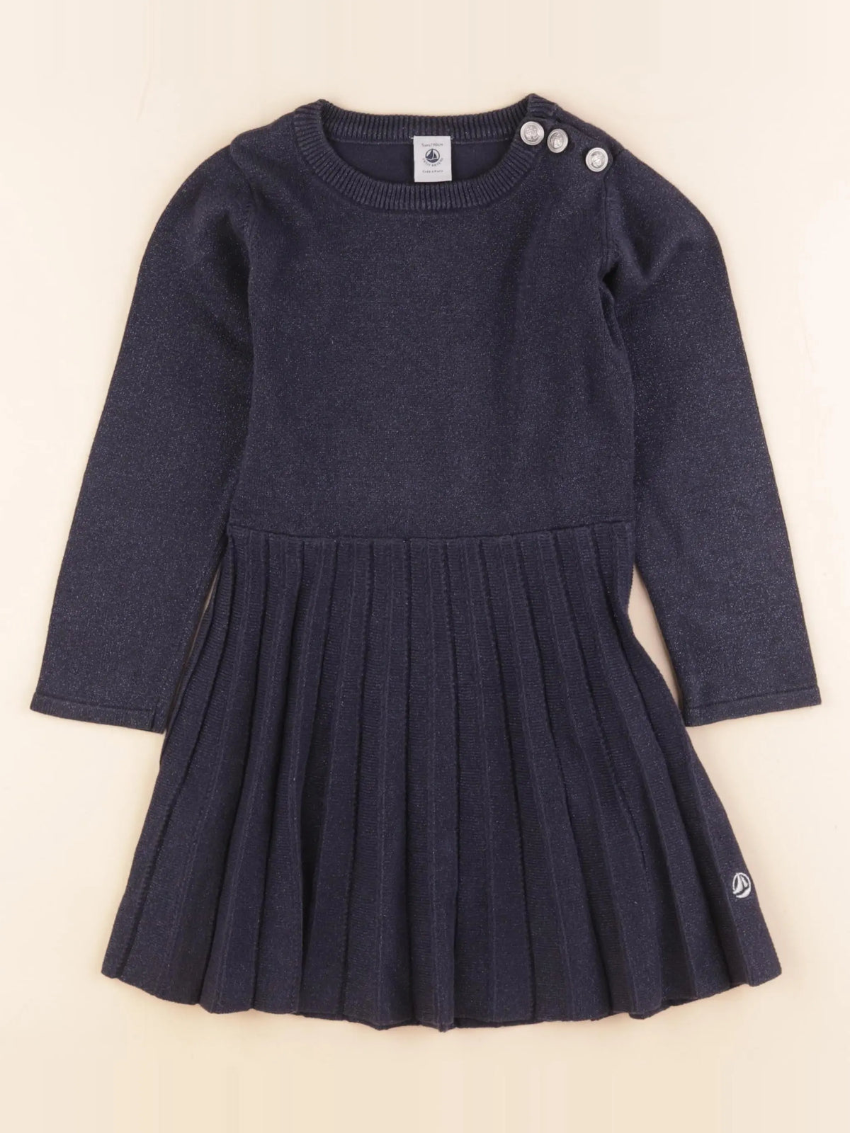Petit Bateau - robe bleu - 5 ans
