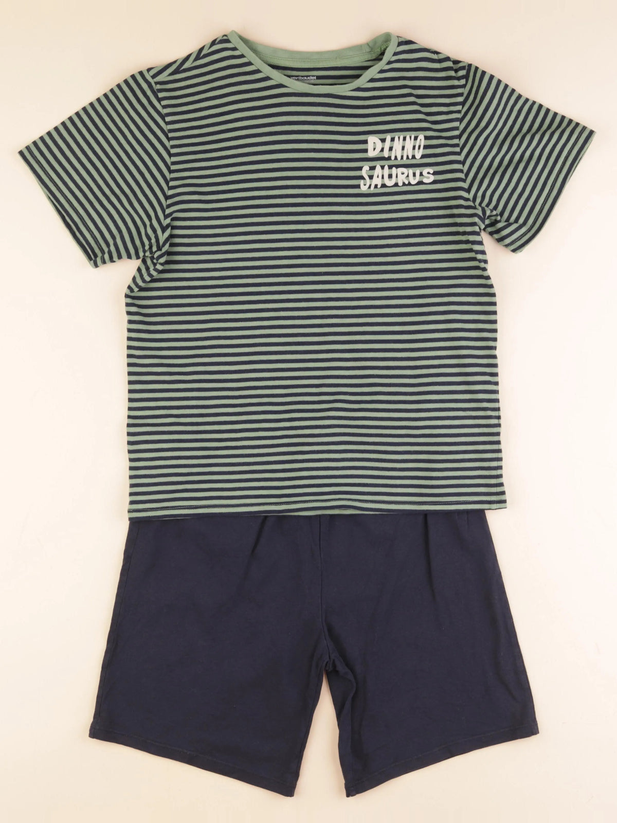 Vertbaudet - pyjama coton bleu, vert - 14 ans
