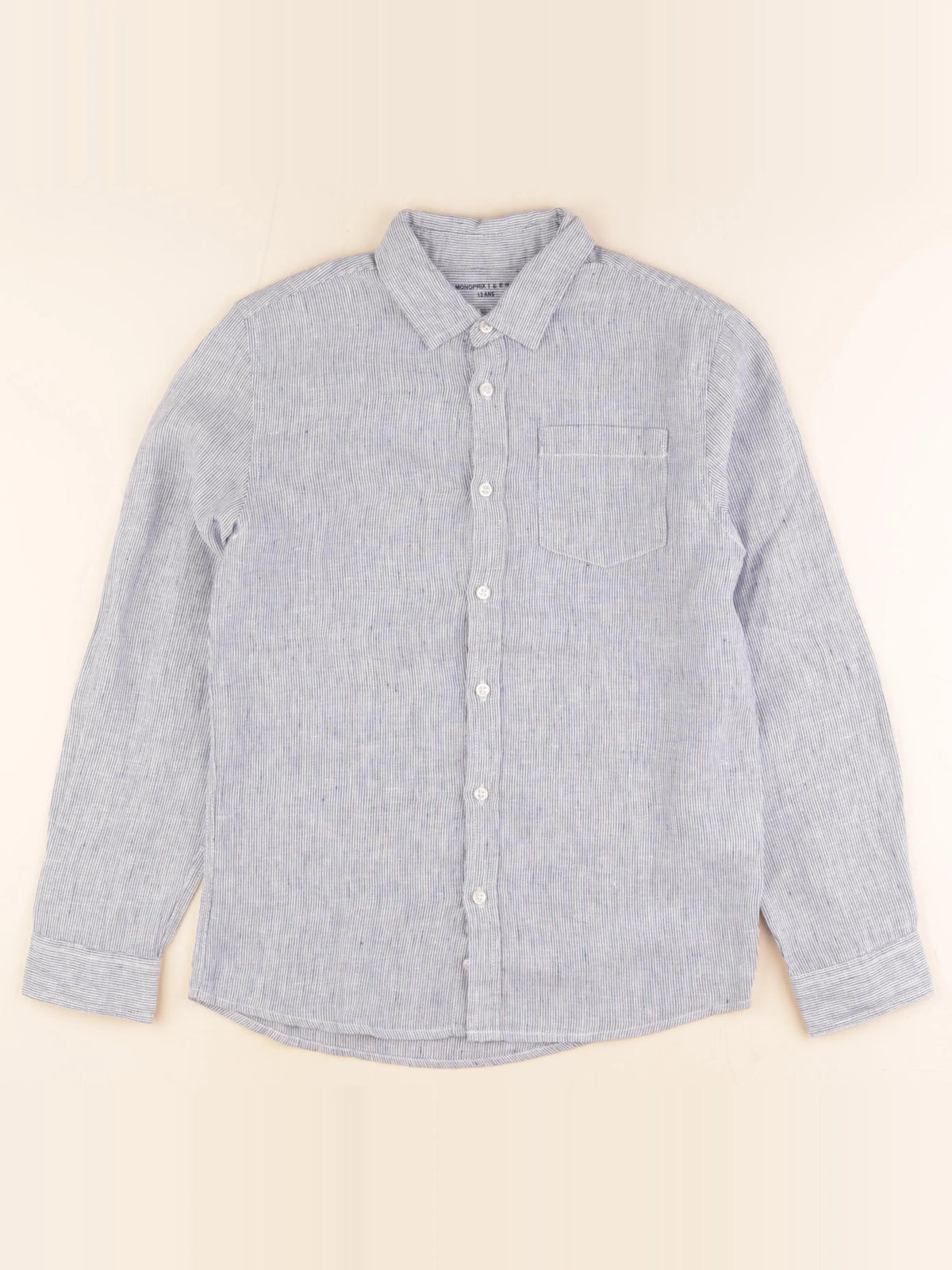 Monoprix - chemise bleu - 12 ans