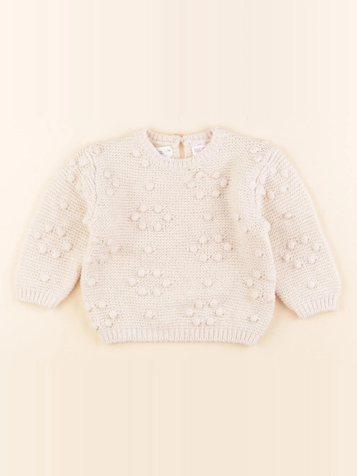 Zara - pull beige - 6/9 mois