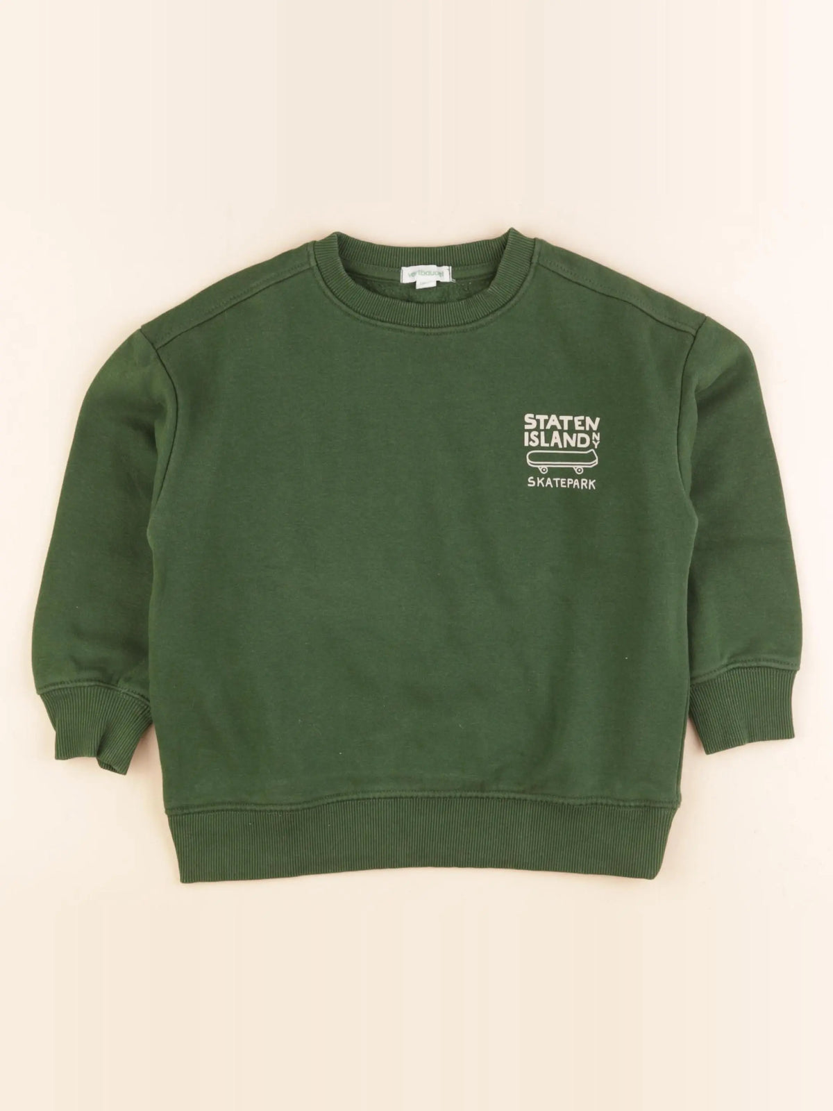 Vertbaudet - sweat vert - 5 ans