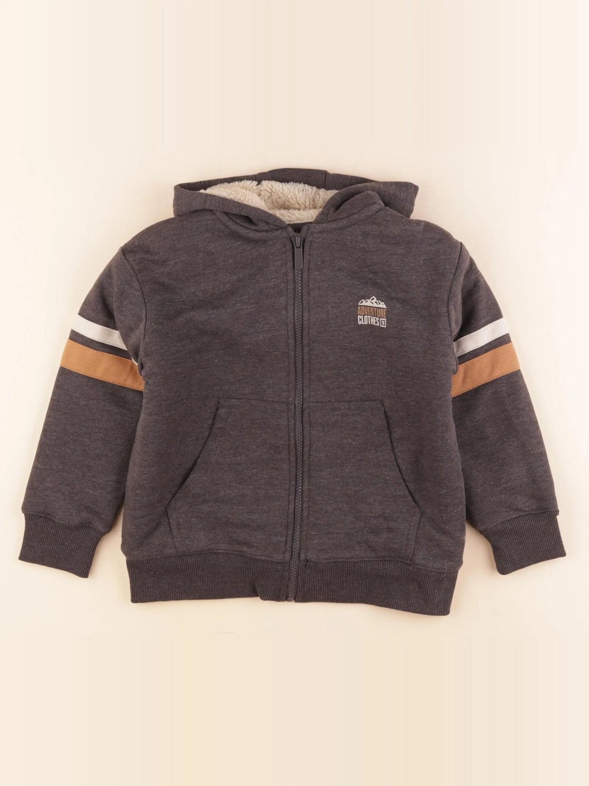 Vertbaudet - sweat gris - 8 ans