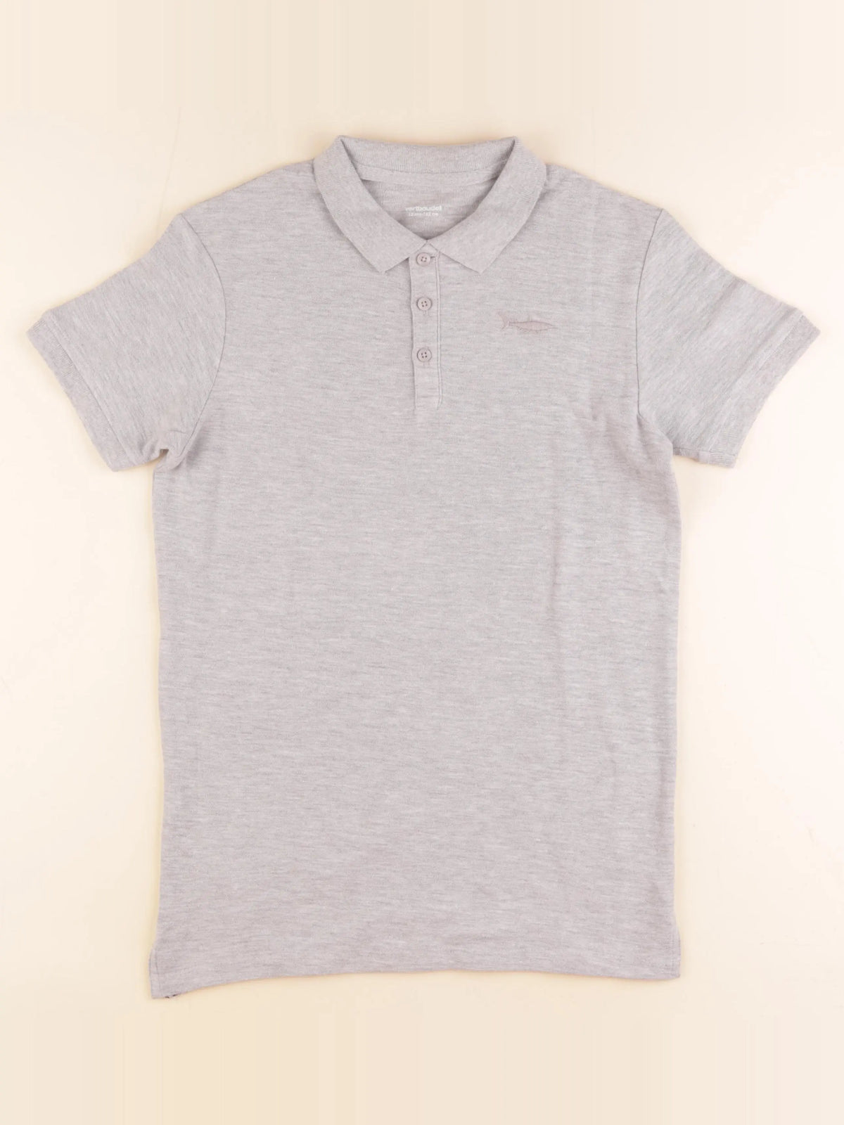 Vertbaudet - polo gris - 12 ans