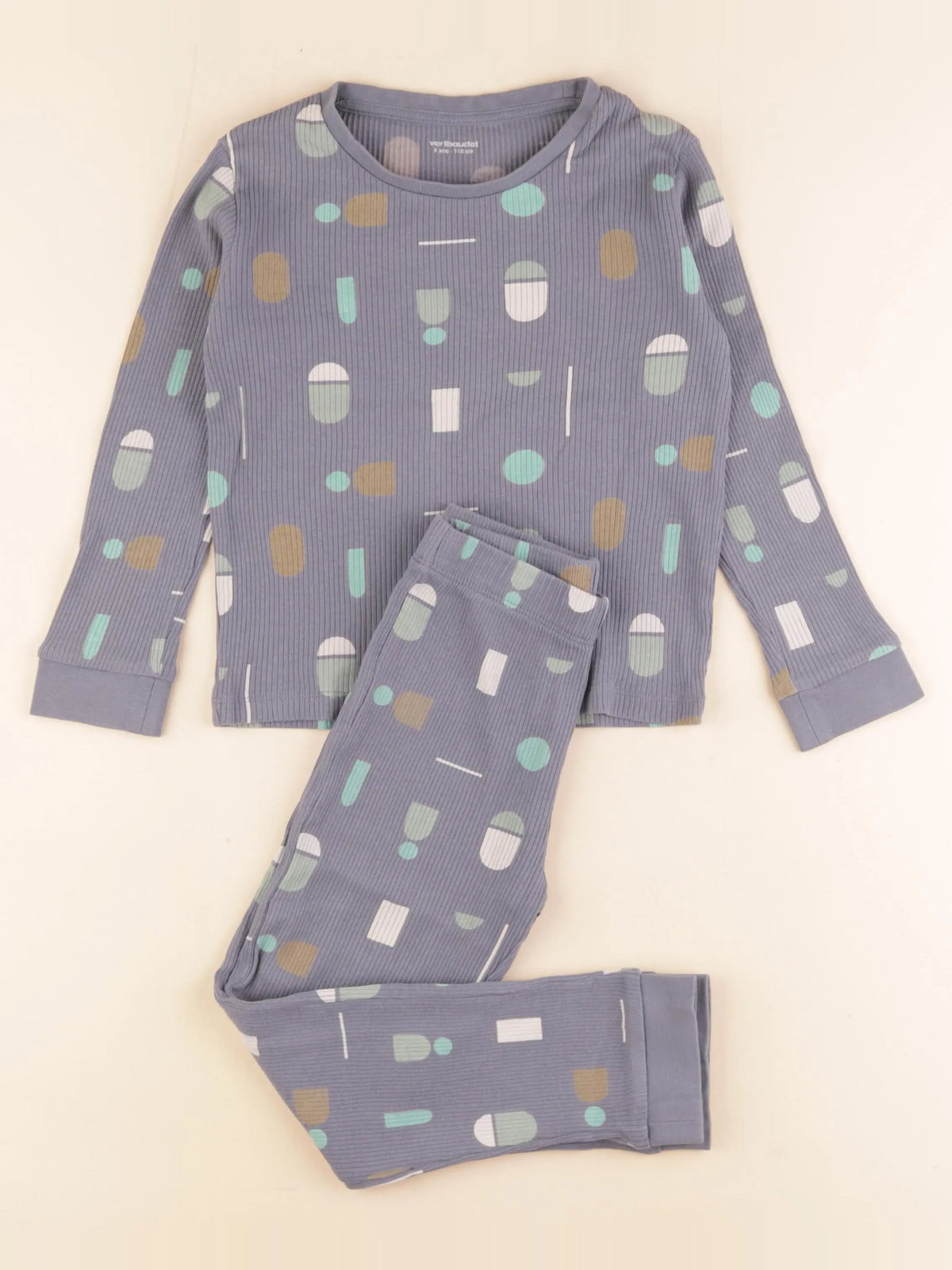 Vertbaudet - pyjama coton bleu - 6 ans