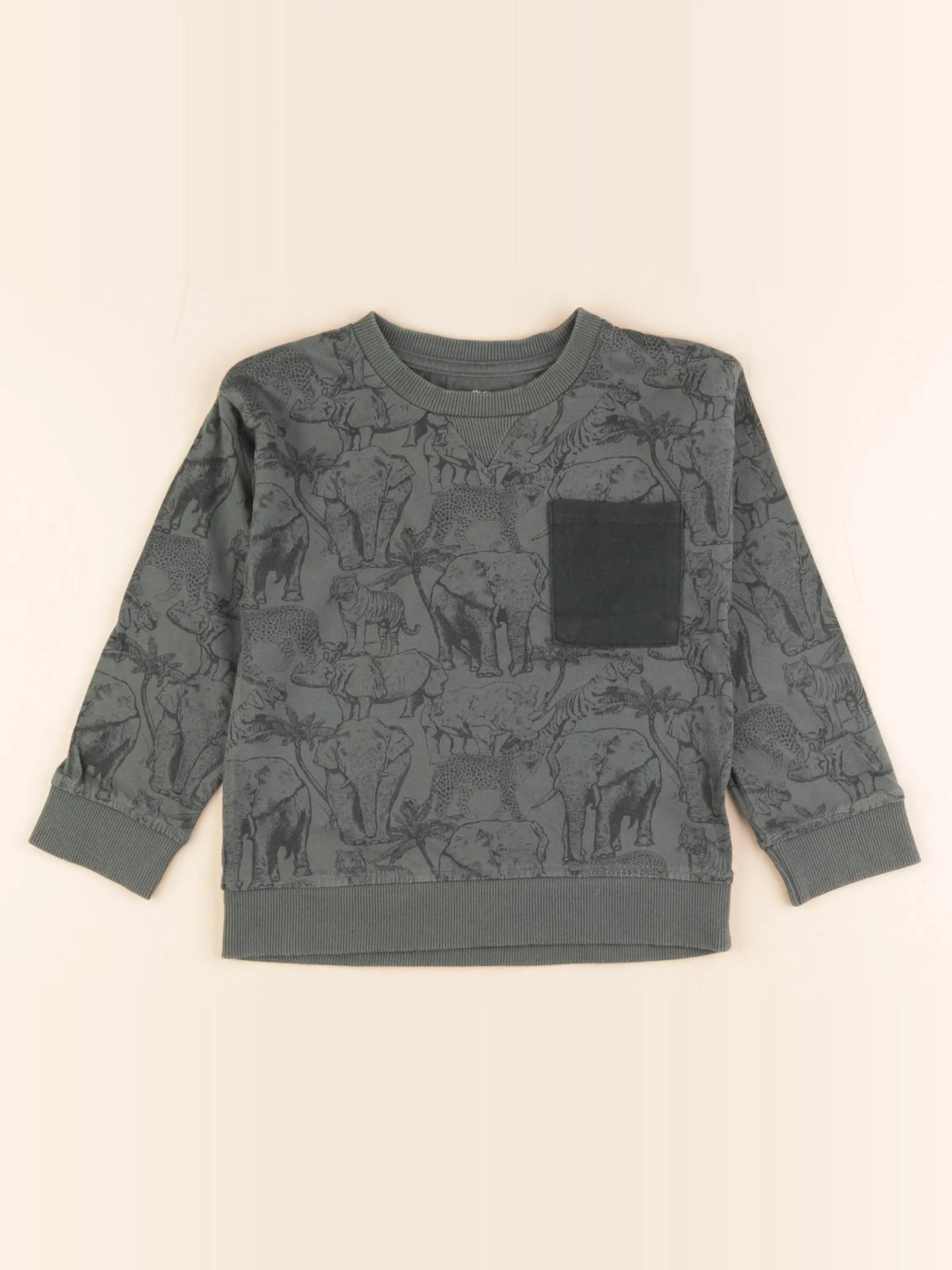 Vertbaudet - sweat vert - 4 ans