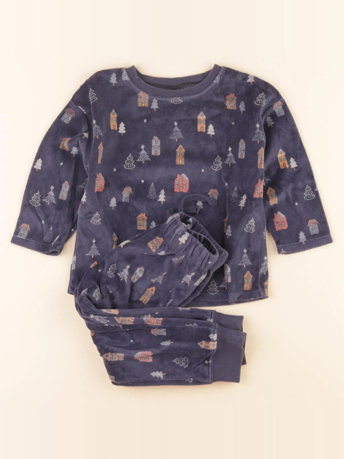 Tape à l'oeil - pyjama velours bleu - 2 ans