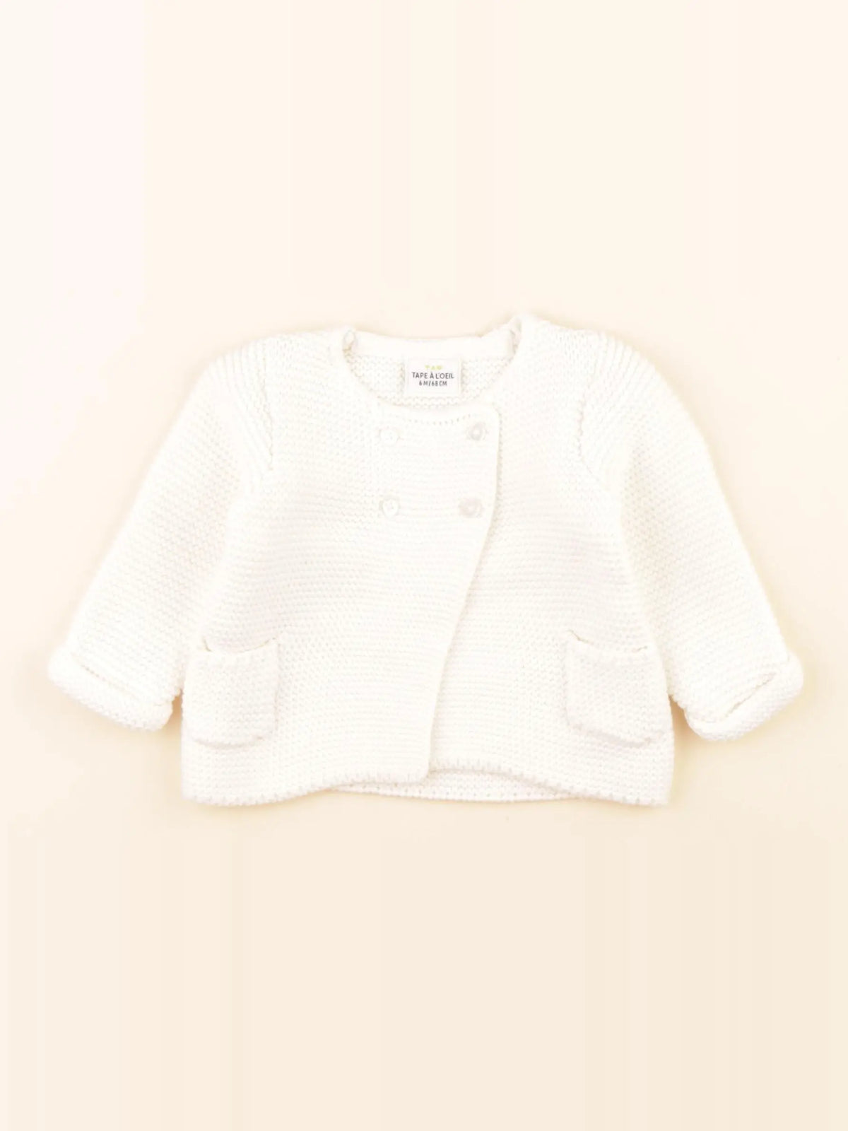 Tape à l'oeil - gilet blanc - 6 mois