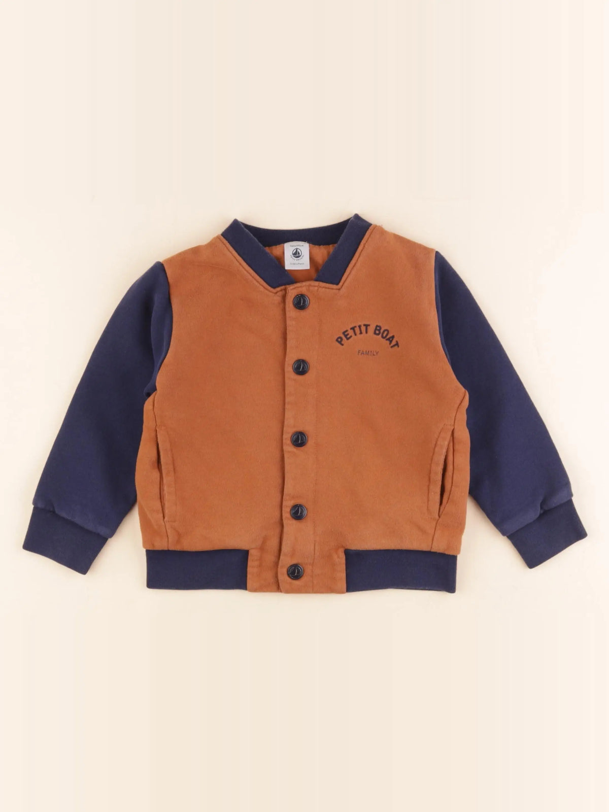 Petit Bateau - sweat marron, bleu - 3 ans
