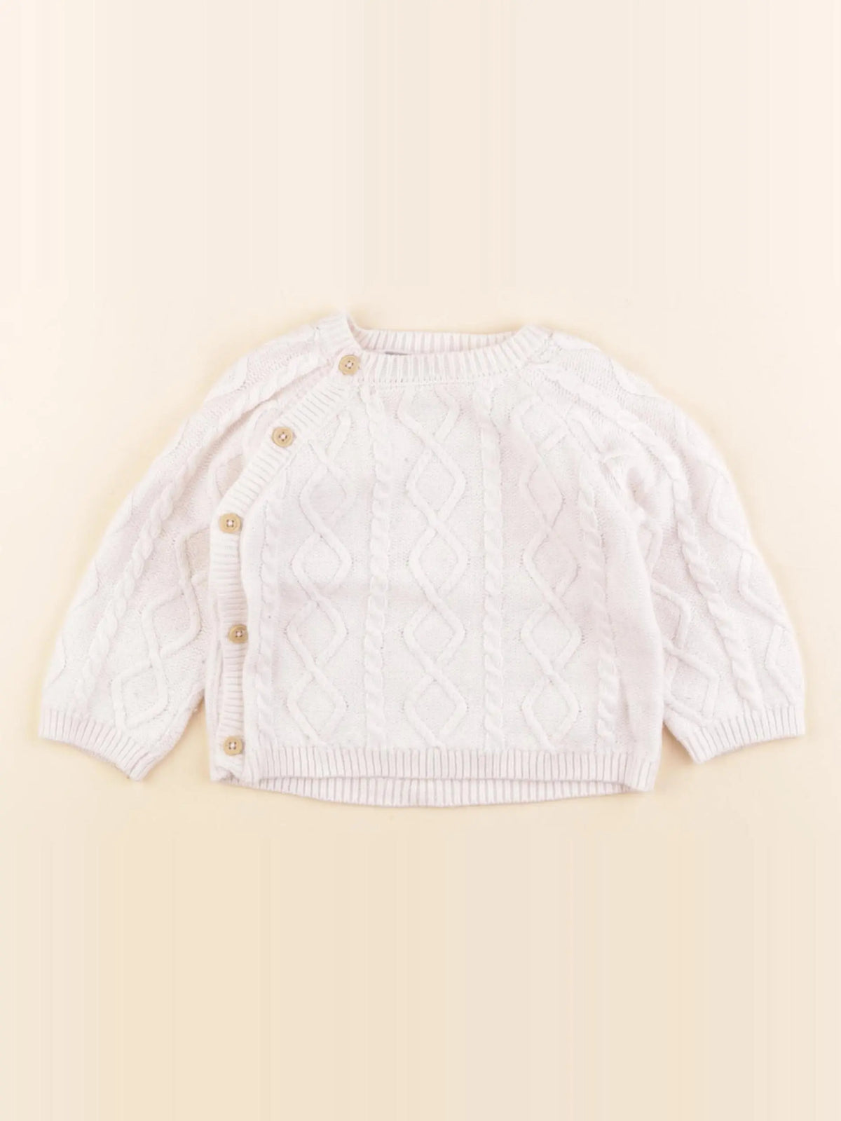 Boutchou - pull blanc - 9 mois