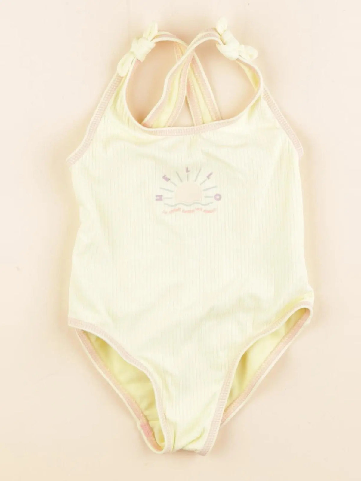 Vertbaudet - maillot de bain jaune - 2 ans