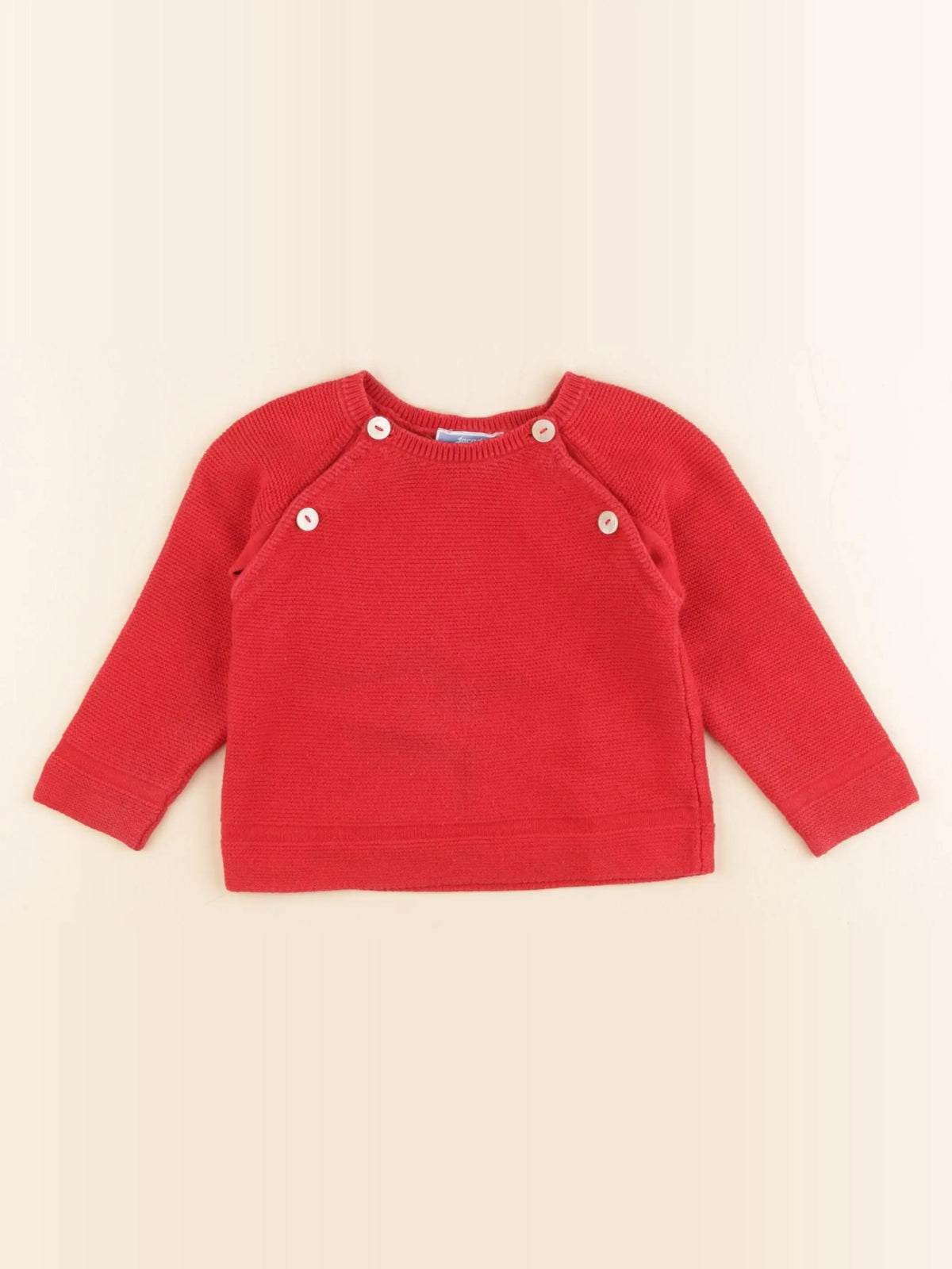 Jacadi - pull rouge - 12 mois