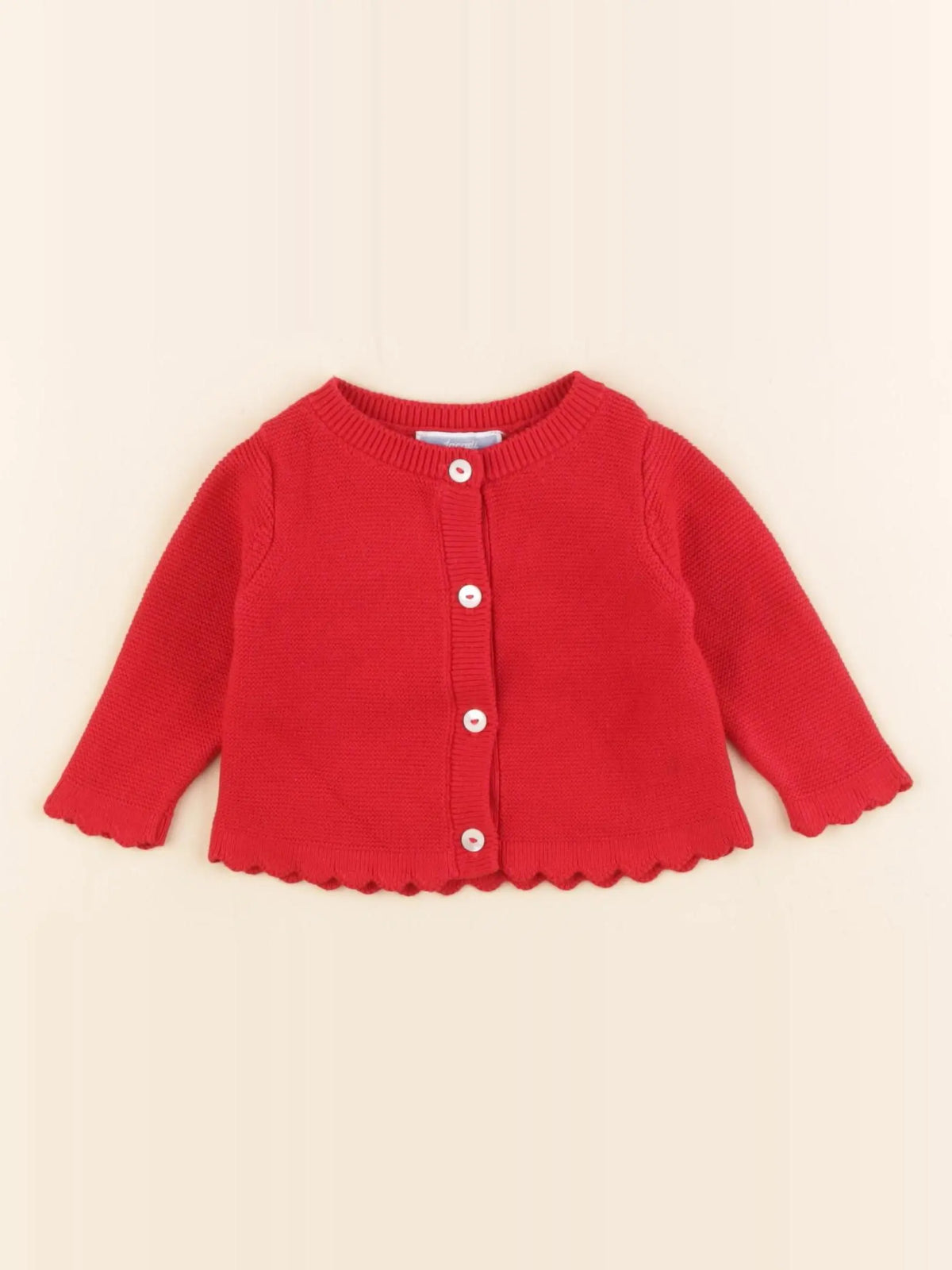 Jacadi - gilet rouge - 3 mois