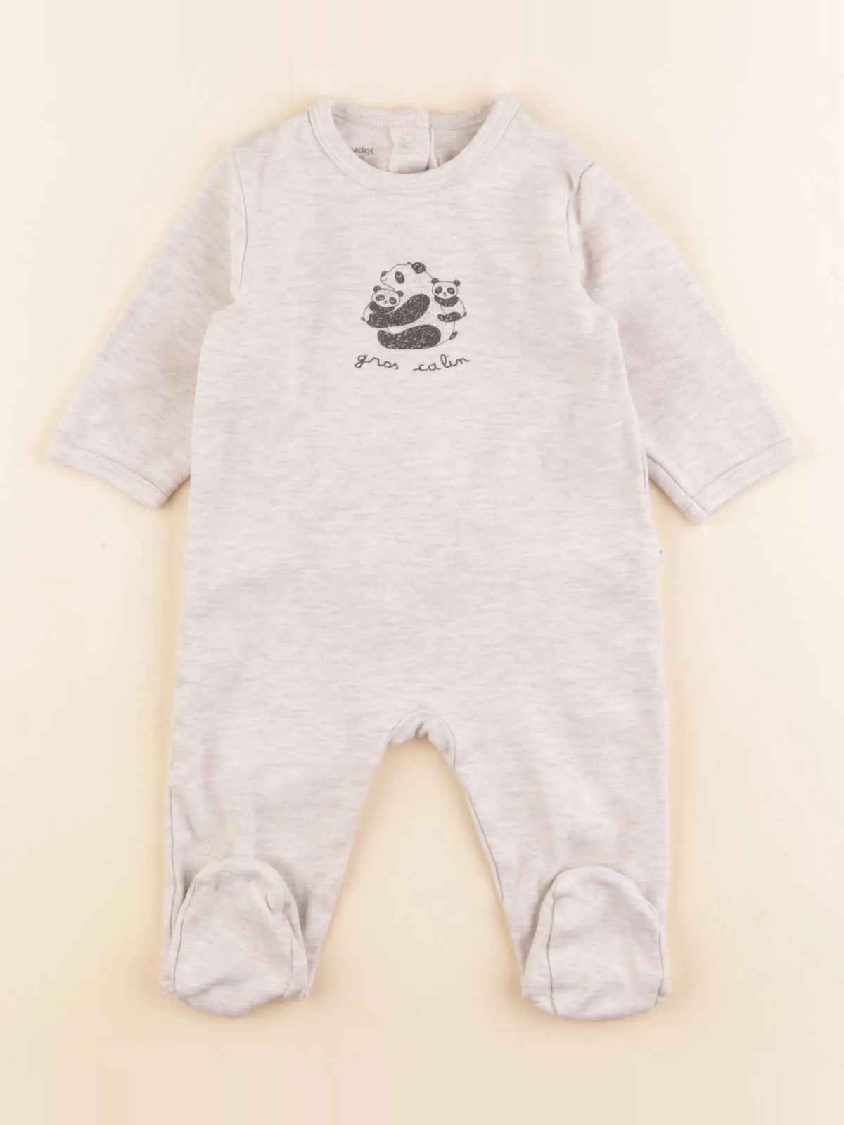 Vertbaudet - pyjama coton gris - 6 mois