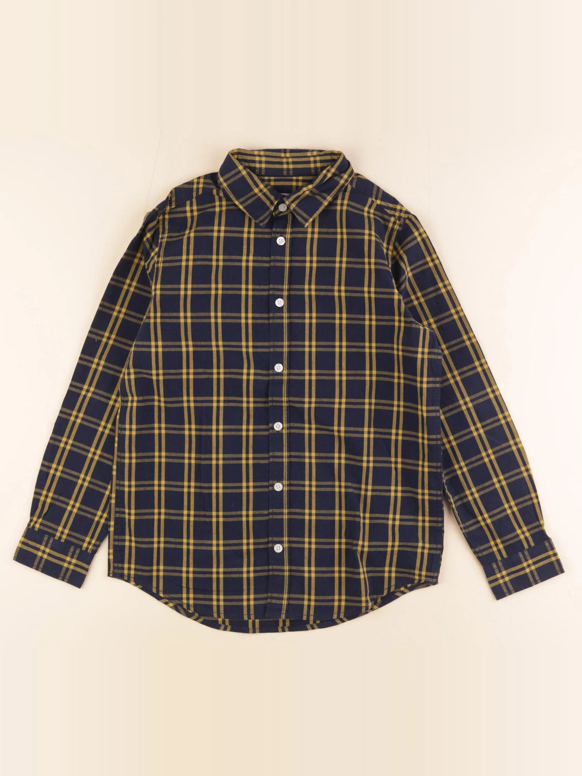 Cyrillus - chemise bleu, jaune - 10 ans