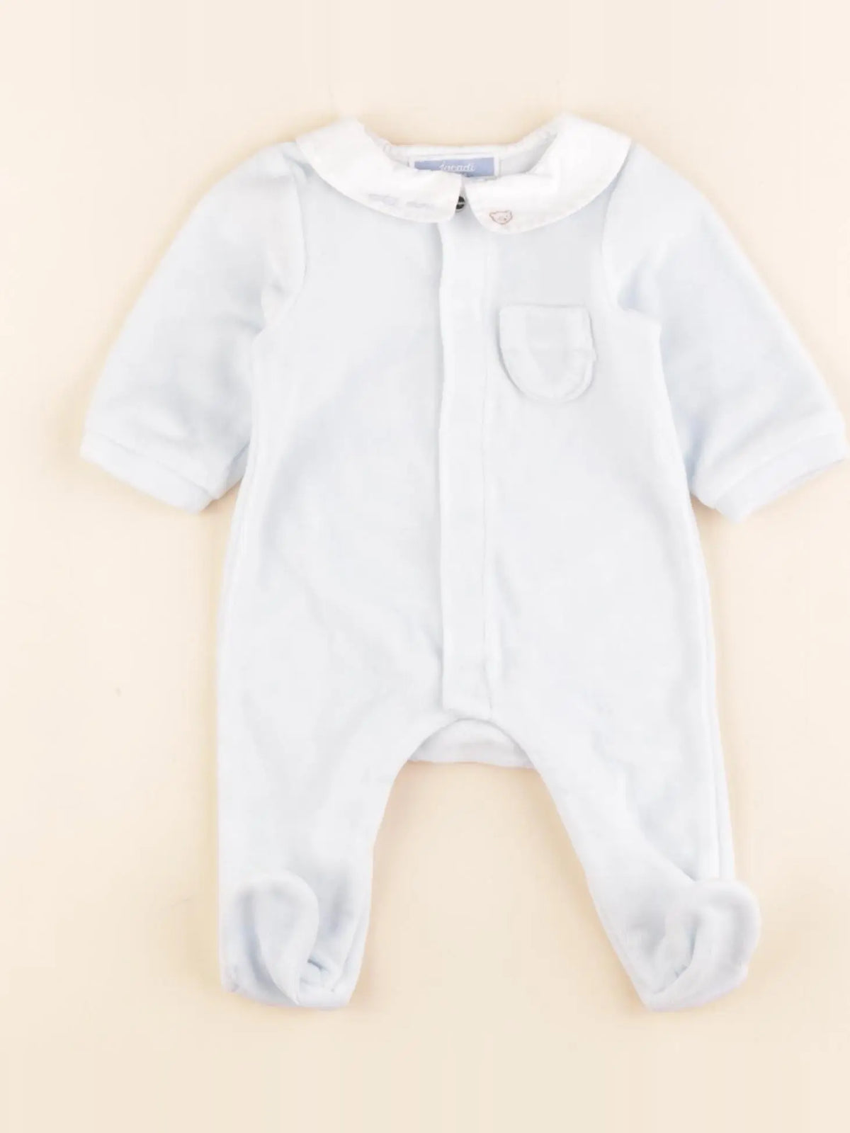 Jacadi - pyjama velours bleu - 1 mois