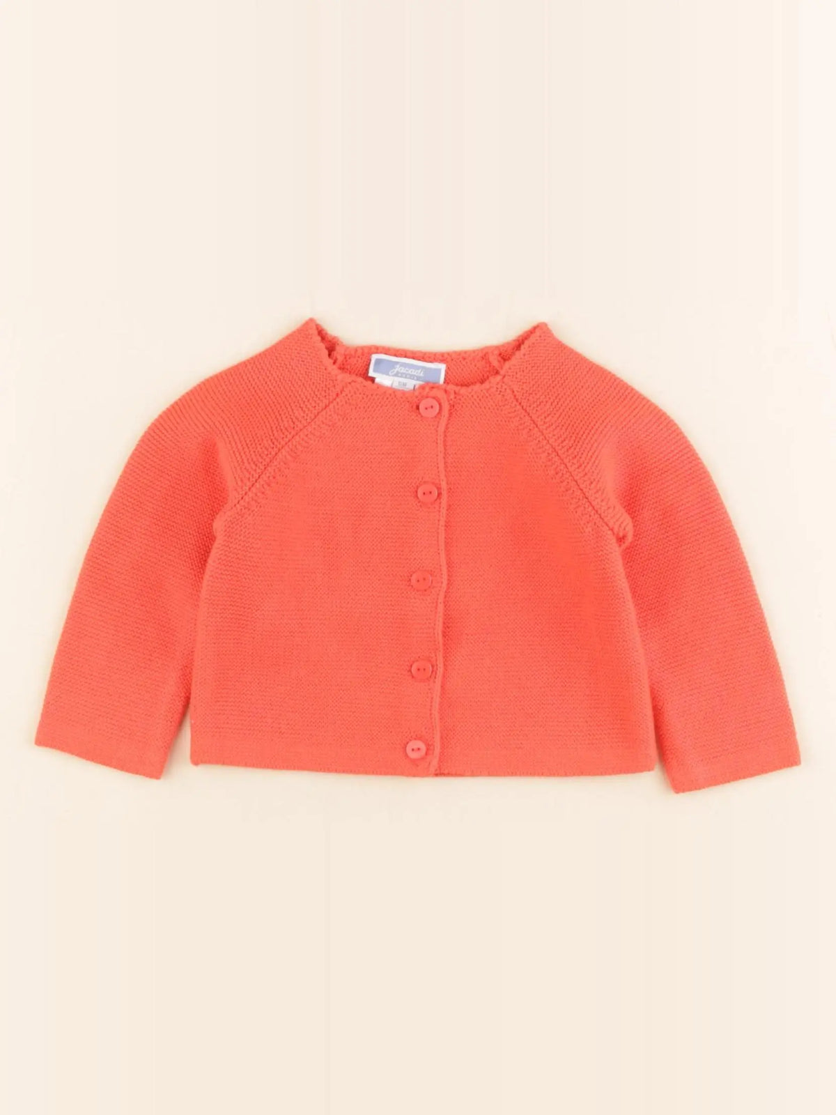 Jacadi - gilet orange - 6 mois