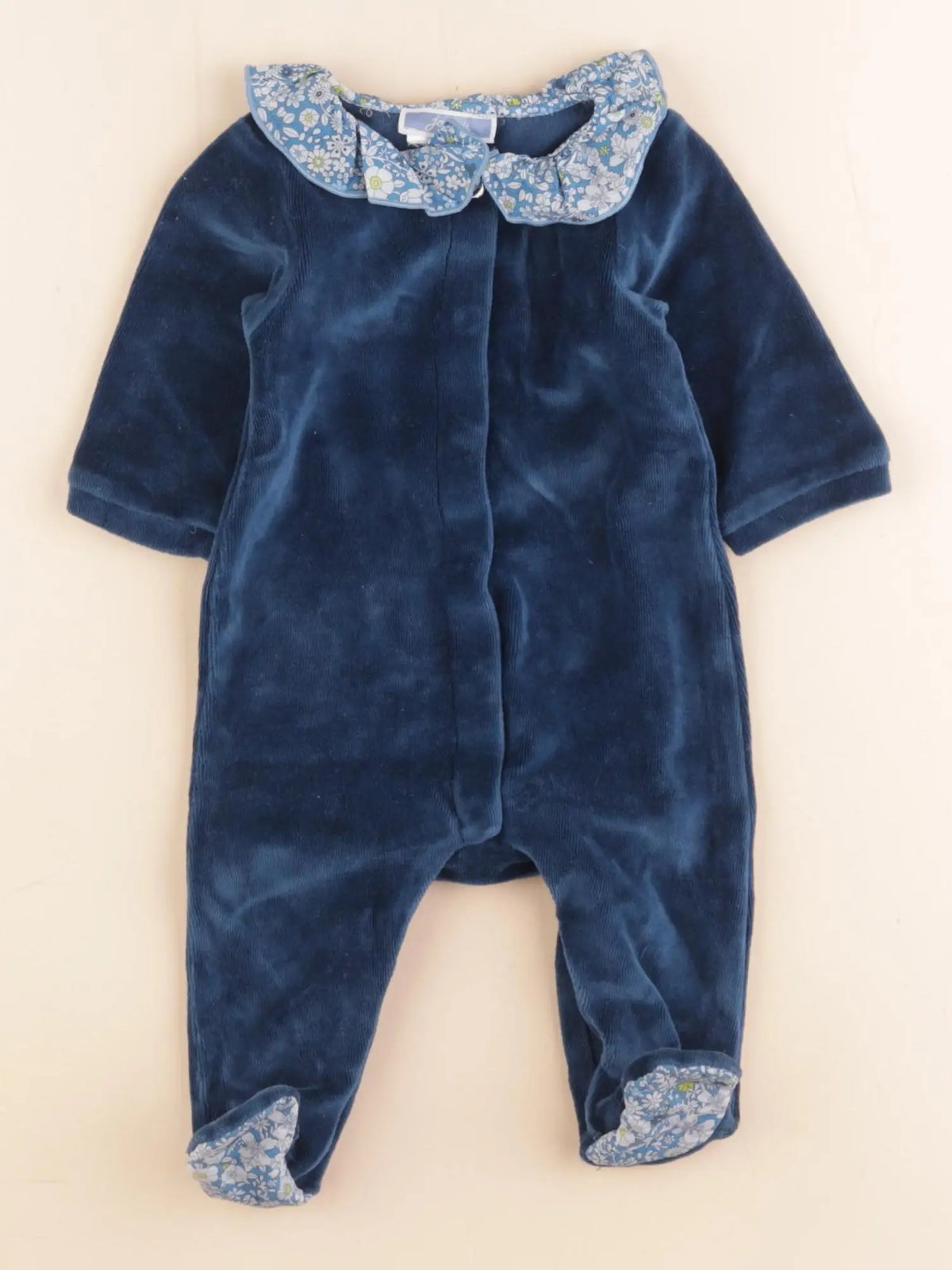 Jacadi - pyjama velours bleu - 3 mois