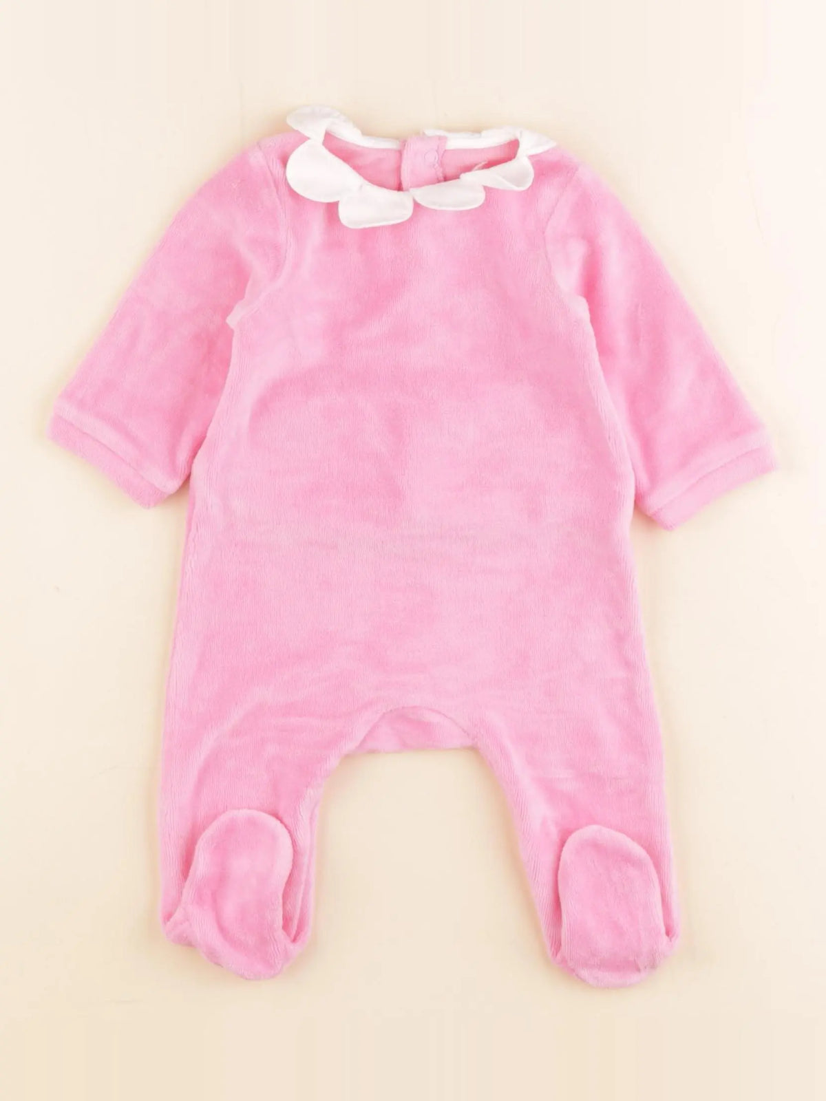Jacadi - pyjama velours rose - 3 mois