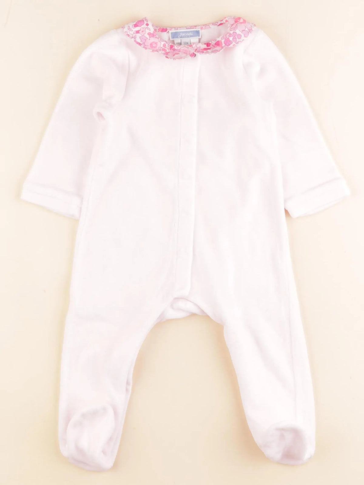 Jacadi - pyjama velours rose - 12 mois
