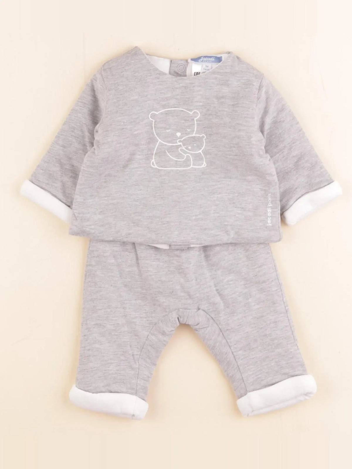 Jacadi - ensemble gris - 1 mois