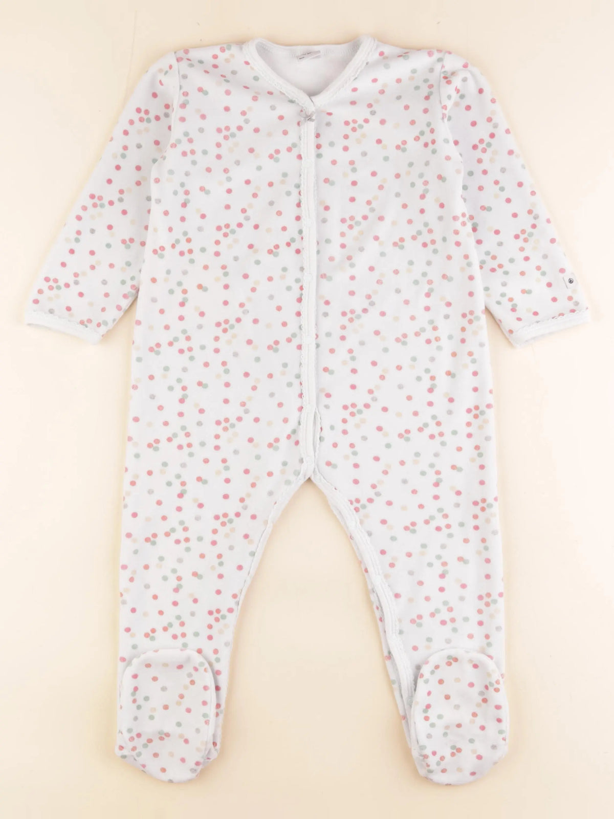Petit Bateau - pyjama velours multicolore - 36 mois