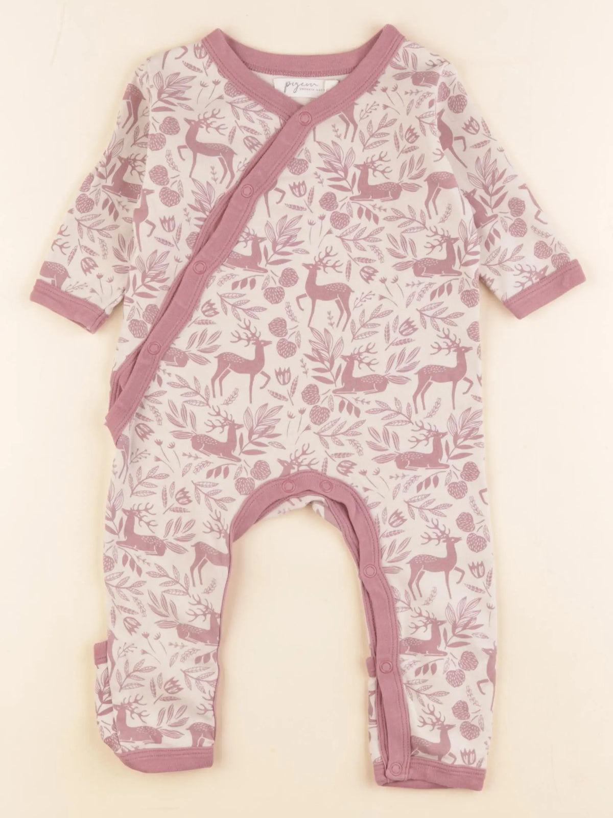 Pigeon Organics - pyjama coton rose - 0/3 mois