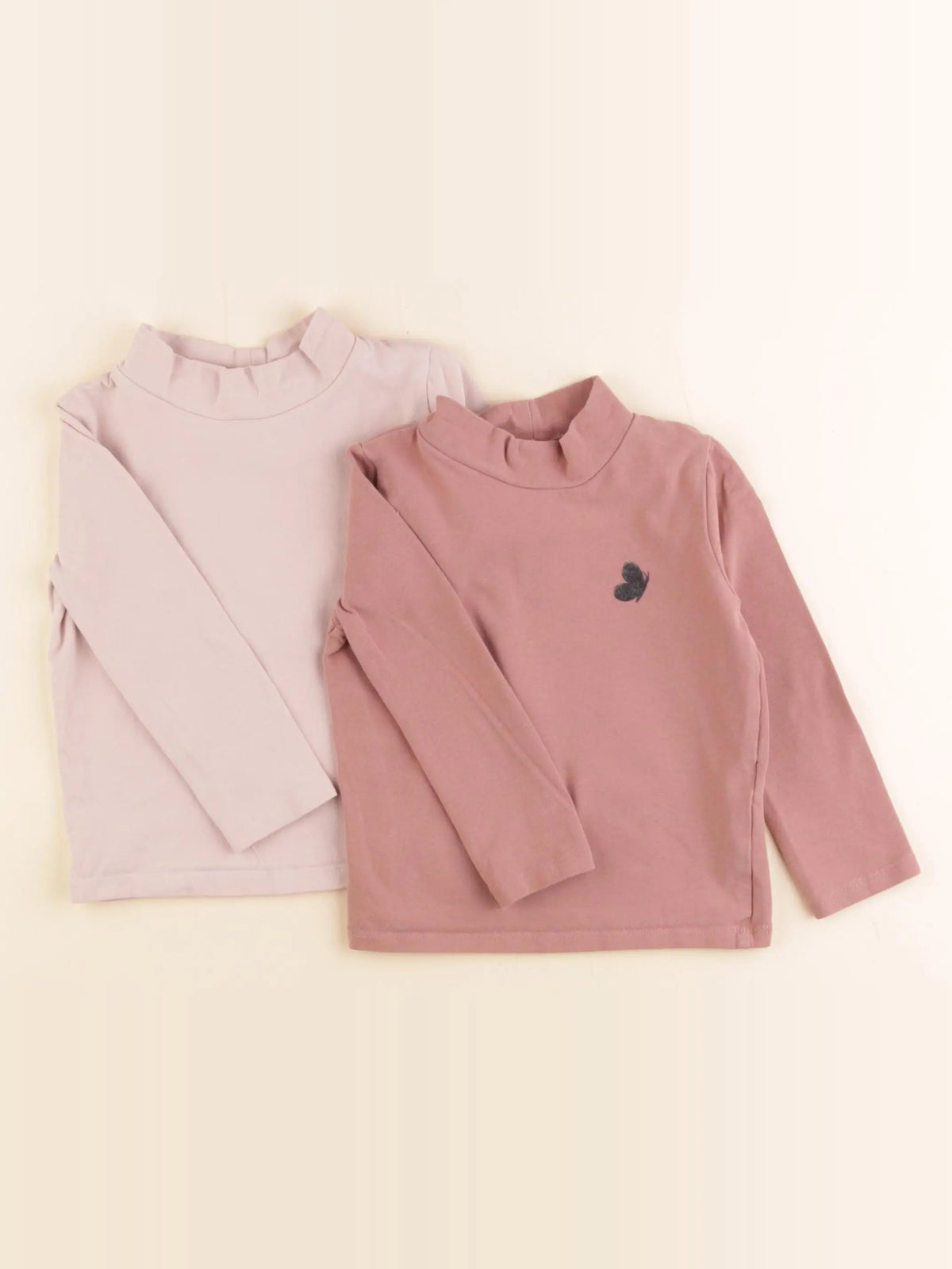 Vertbaudet - lot de 2 sous-pulls rose - 2 ans