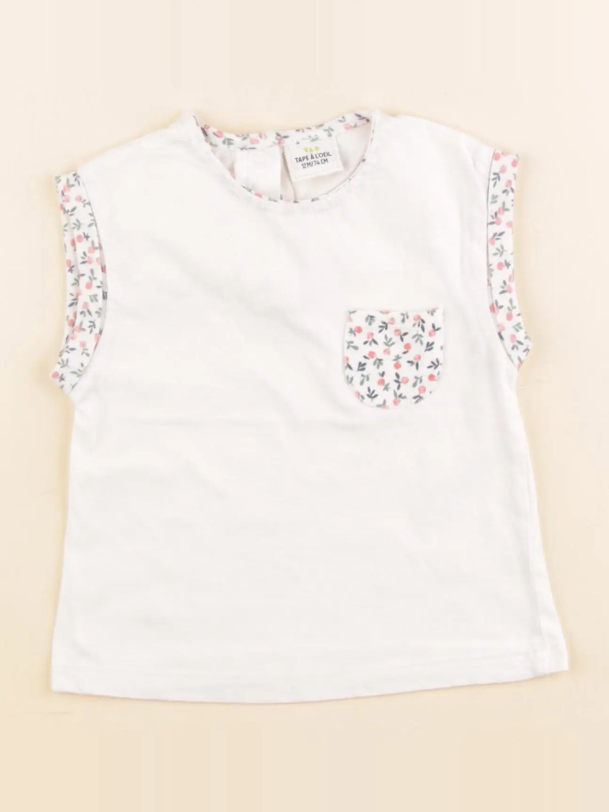 Tape à l'oeil - tee-shirt blanc - 12 mois