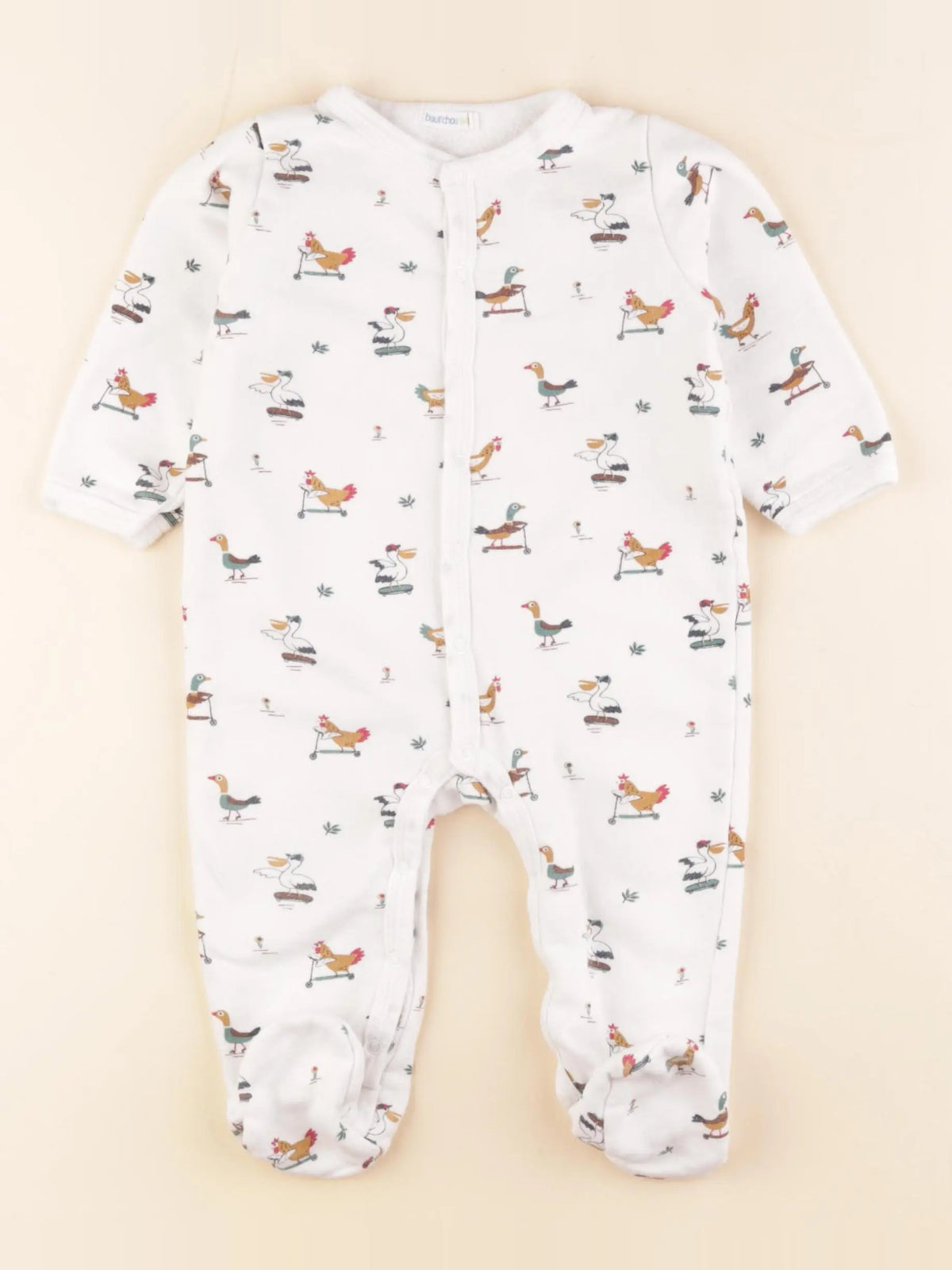 Boutchou - pyjama coton blanc - 12 mois