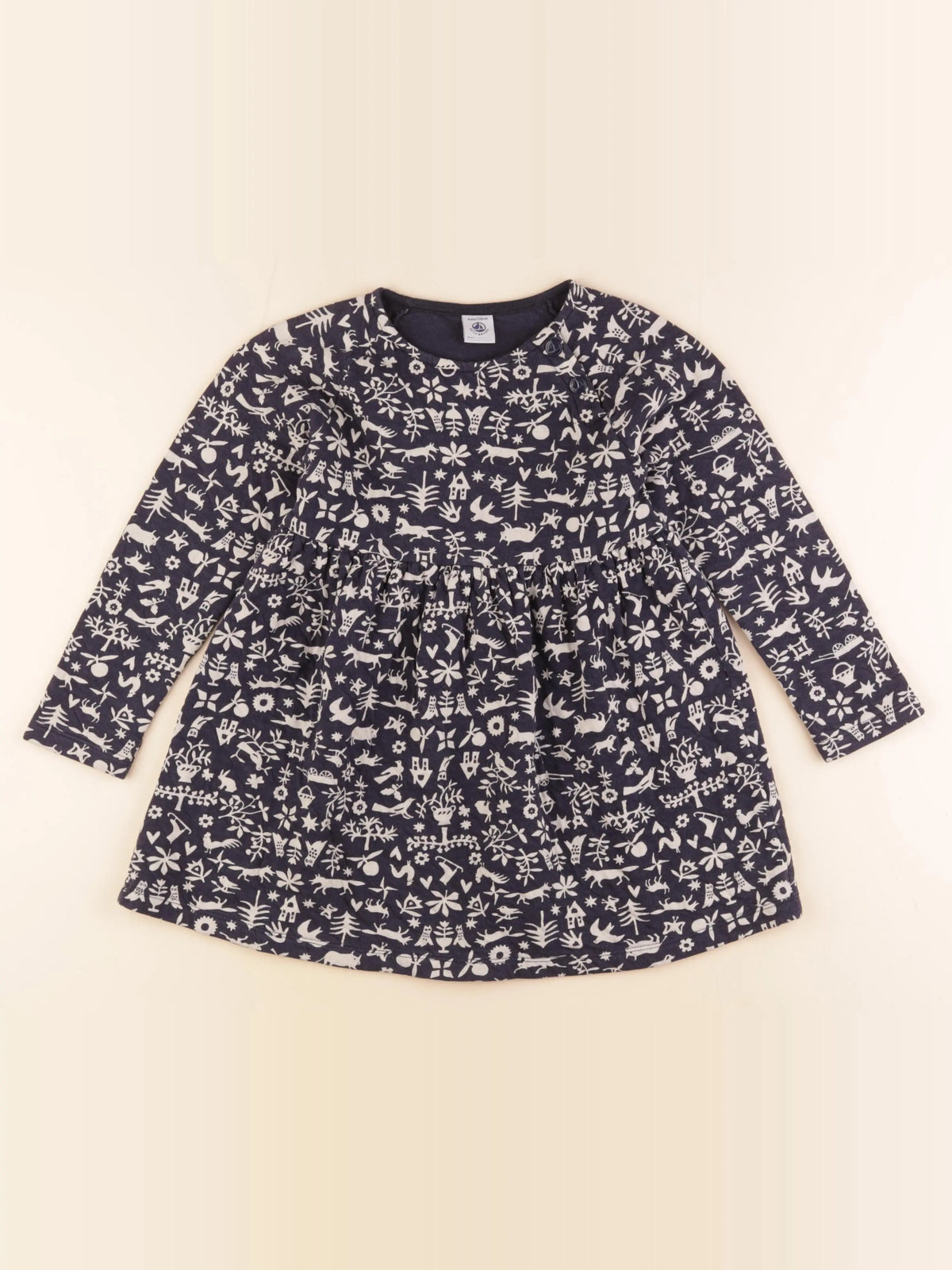 Petit Bateau - robe bleu - 6 ans