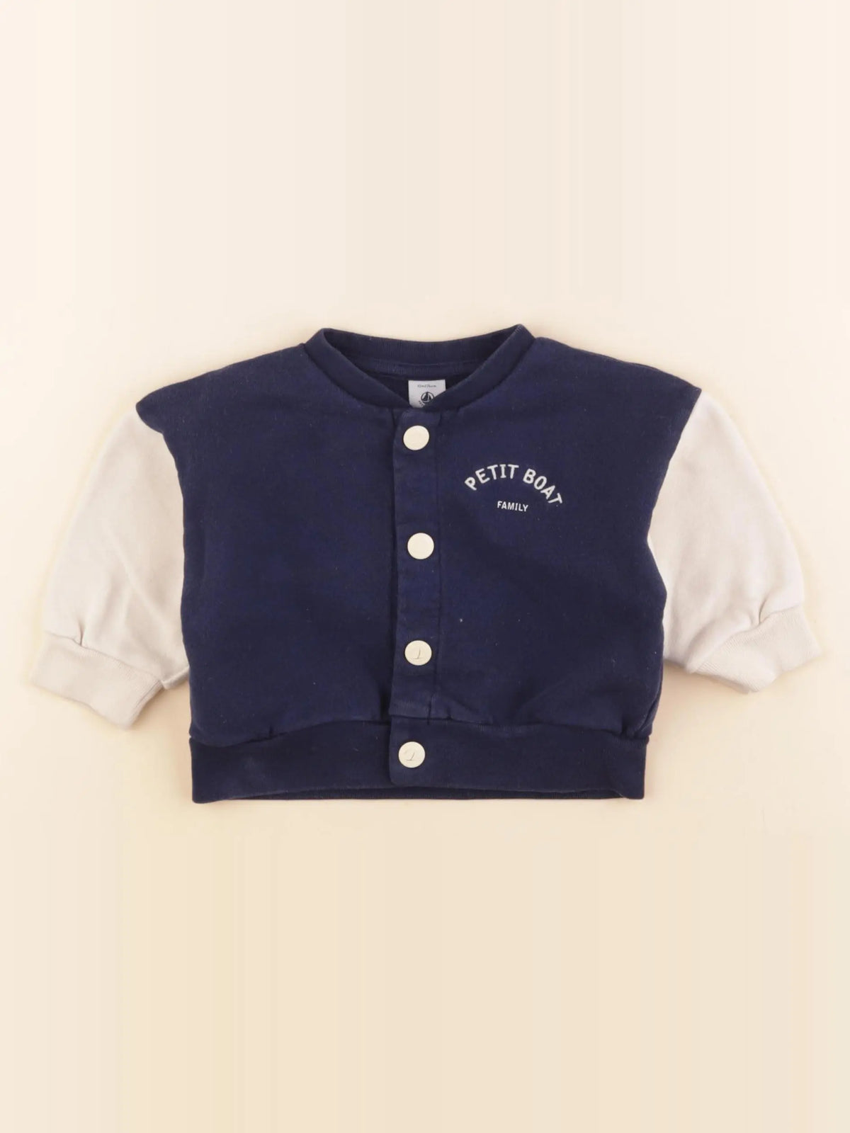 Petit Bateau - sweat bleu - 12 mois