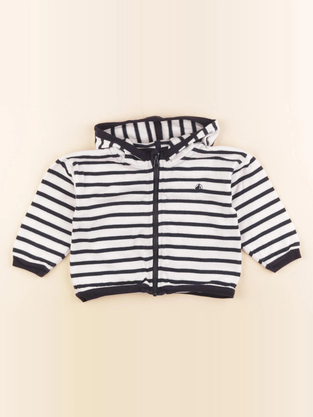 Petit Bateau - sweat bleu - 18 mois
