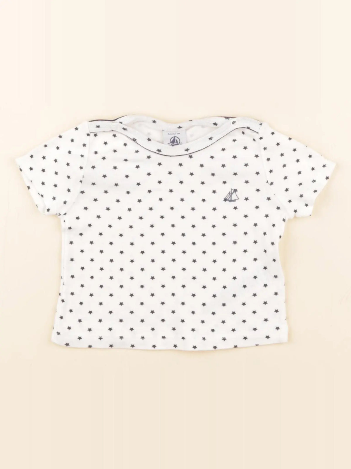 Petit Bateau - maillot de corps blanc - 6 mois