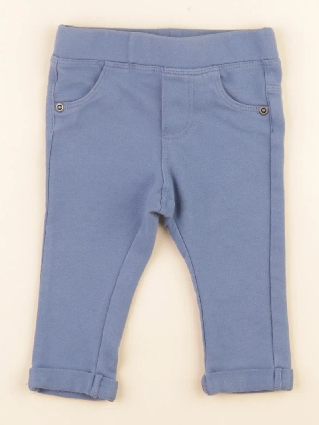 Vertbaudet - jegging bleu - 6 mois
