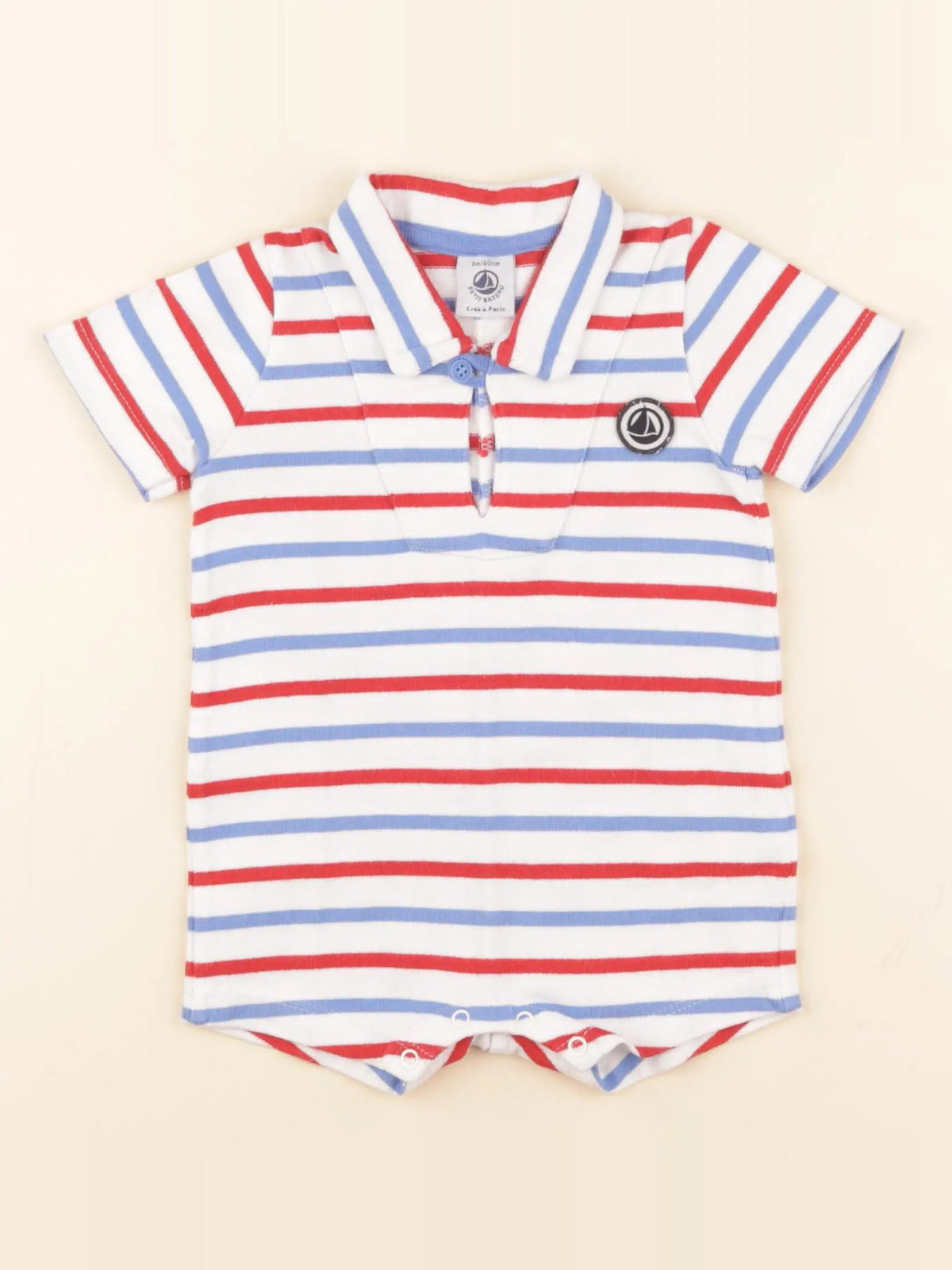 Petit Bateau - combinaison blanc - 3 mois