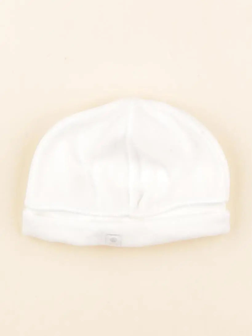 Petit Bateau - bonnet de naissance blanc - 0 mois